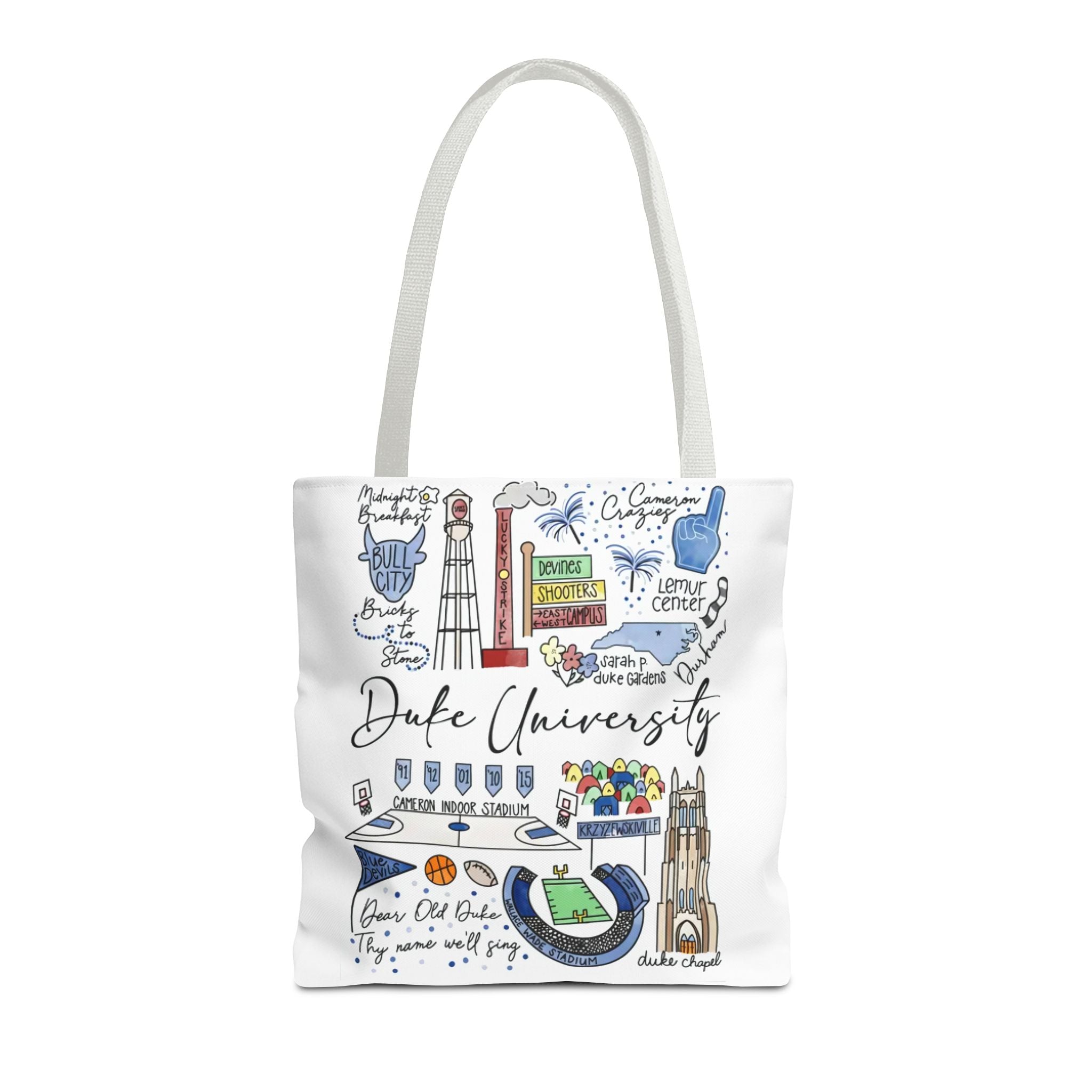 Duke University Tote Bag, College Spirit Bag, Campus Life Accessory, School Pride Gift, Eco-Friendly Shopping Bag