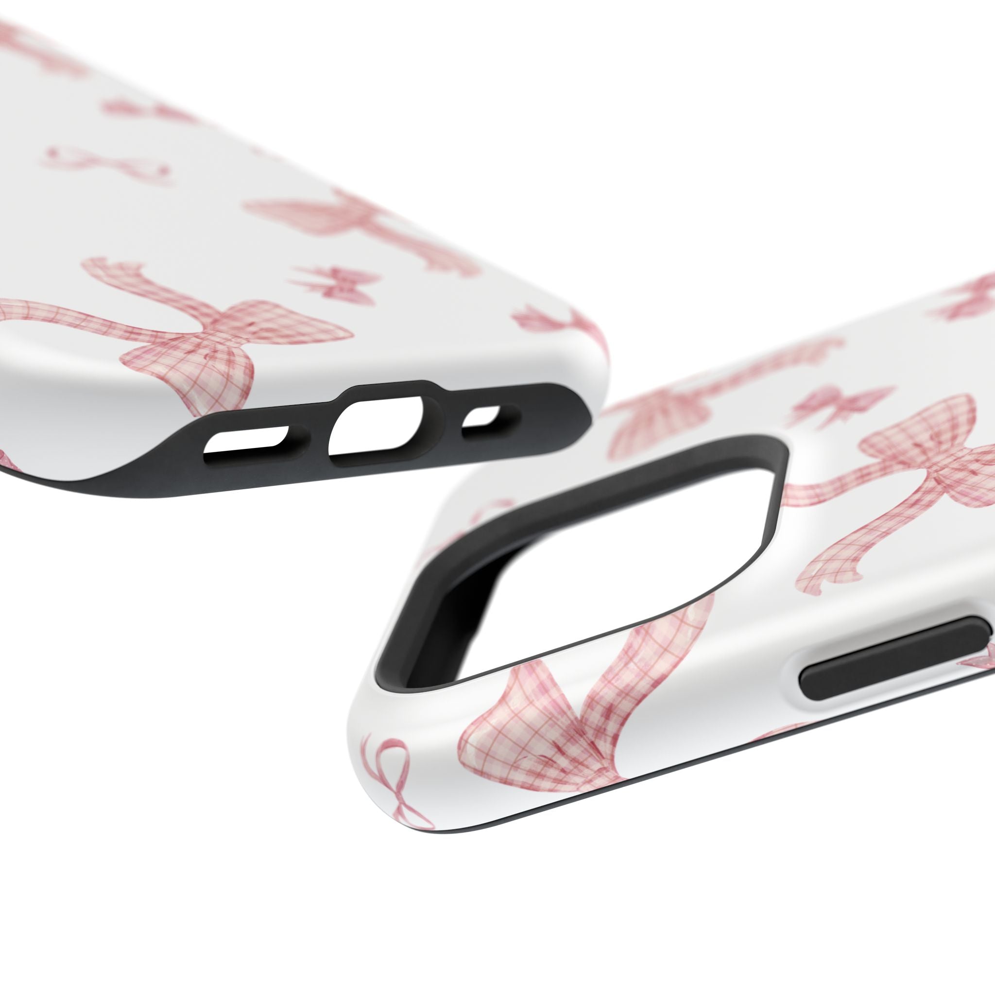Customizable: Gingham Chic Bow Pattern Phone Case