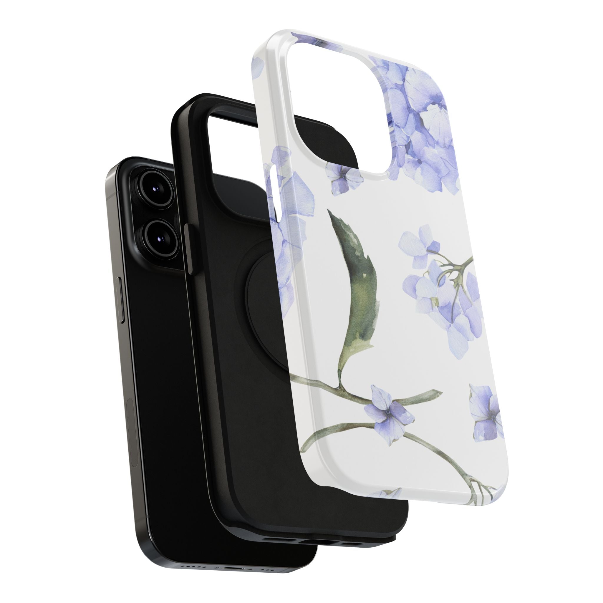 Customizable: Floral Purple Hydrangea Impact-Resistant Phone Case