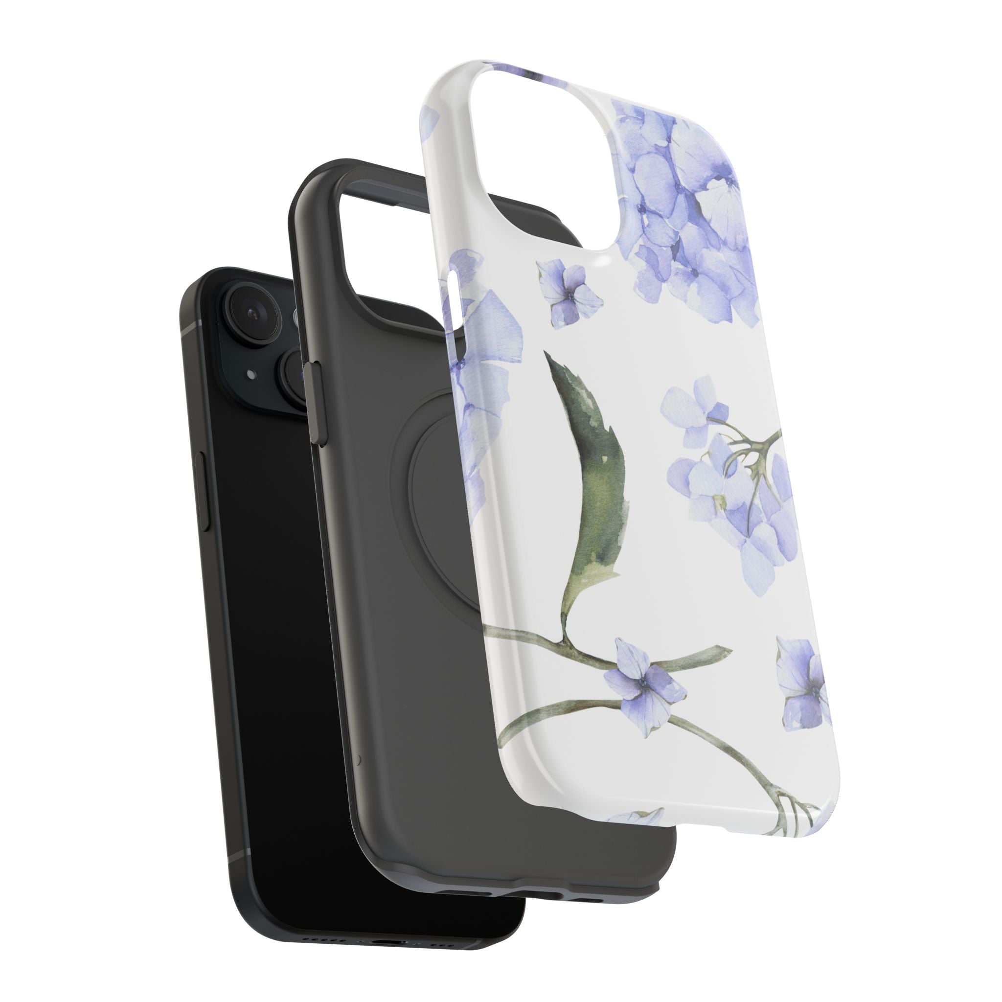Customizable: Floral Purple Hydrangea Impact-Resistant Phone Case