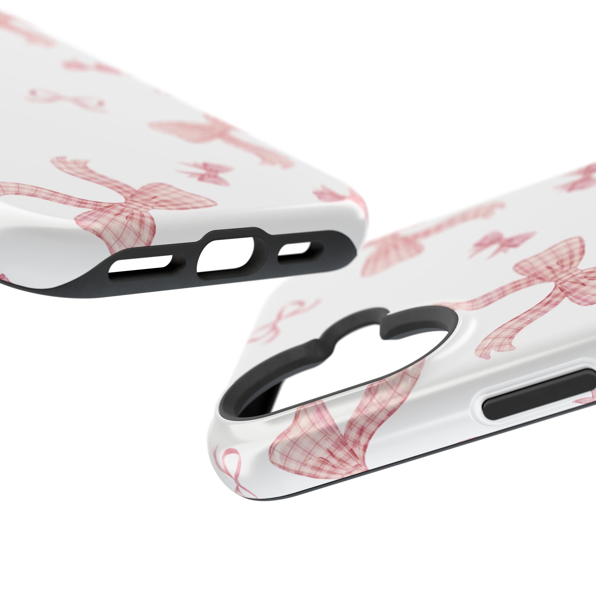 Customizable: Gingham Chic Bow Pattern Phone Case