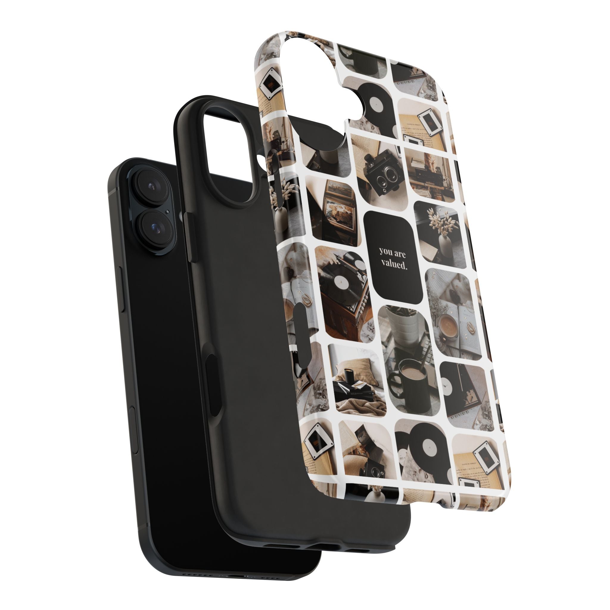 Retro Collage Phone Case - You Are Valued, Durable Protection for Your Device, Thoughtful Gift for Friends & Family, Perfect for Any [...]