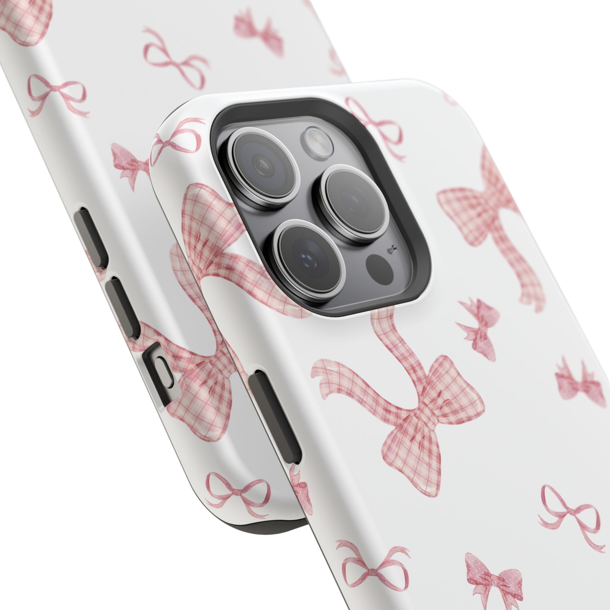 Customizable: Gingham Chic Bow Pattern Phone Case