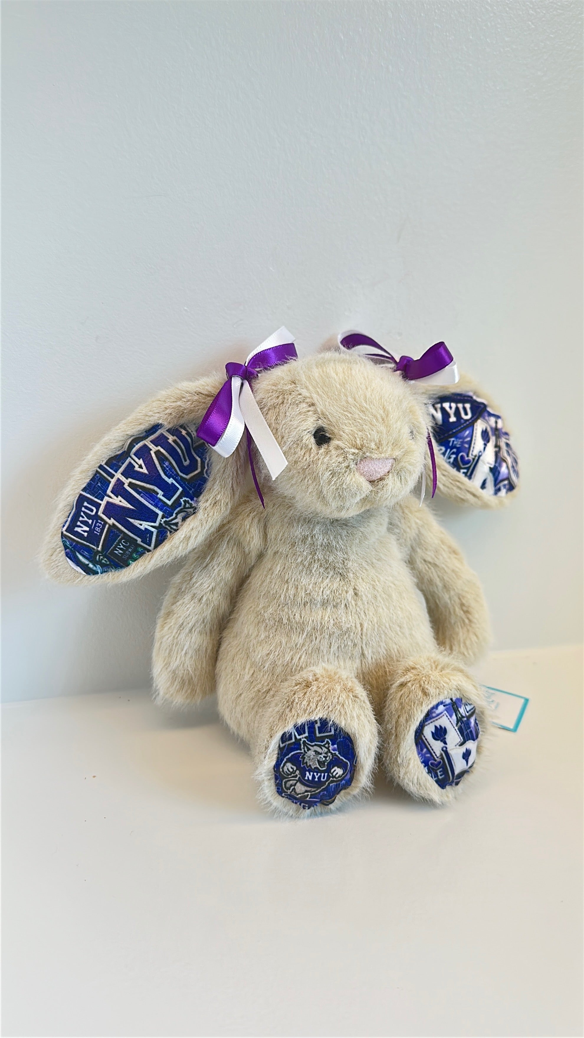 New York University (NYU) Fully Custom College Jellycat Bunny