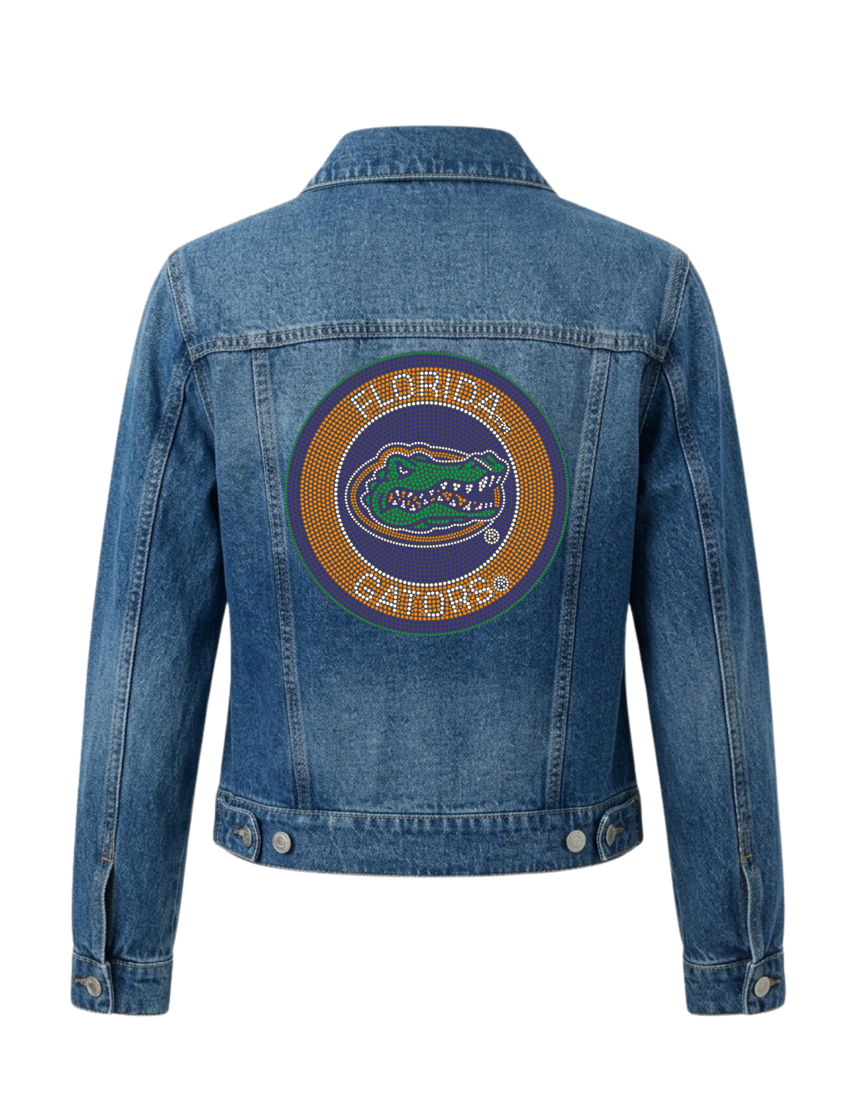 University of Florida Gators Circle Decal Blue Denim Jacket