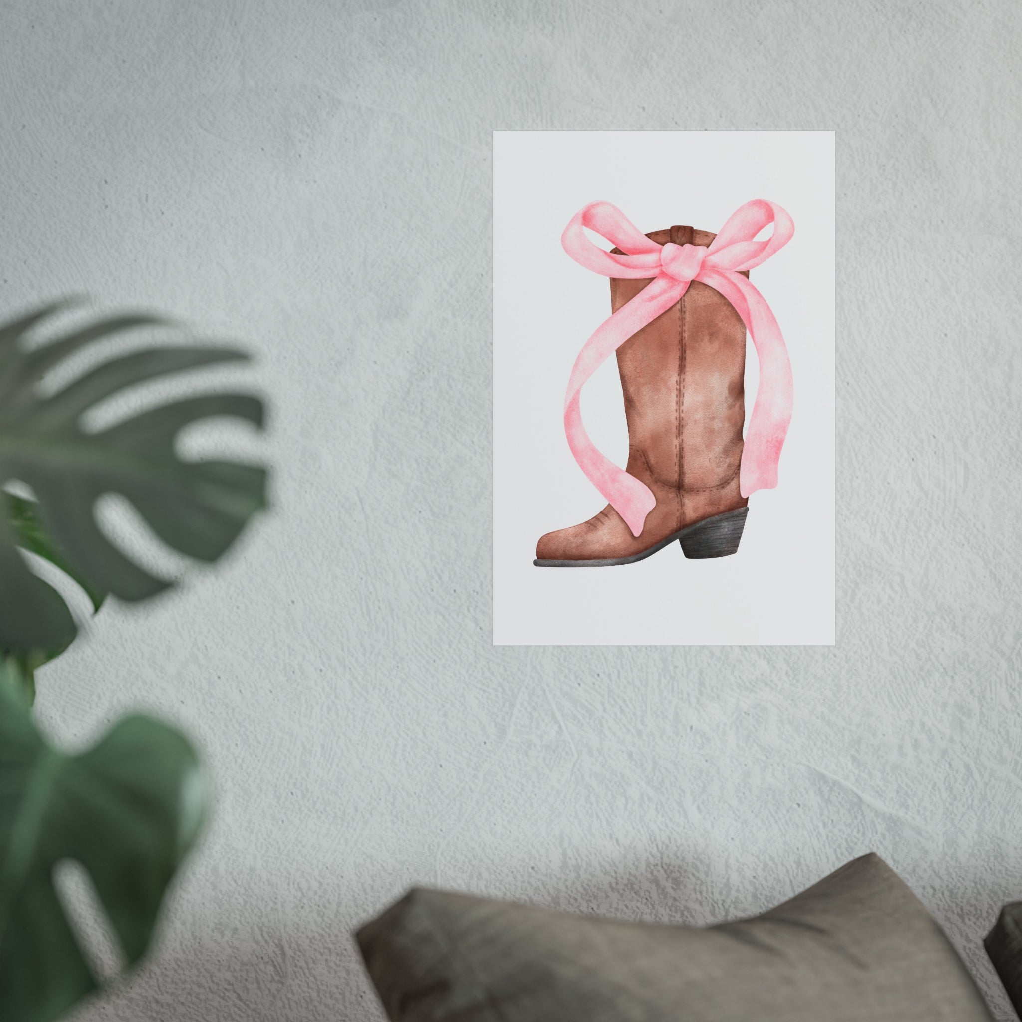 Cowgirl Coquette Bow Poster