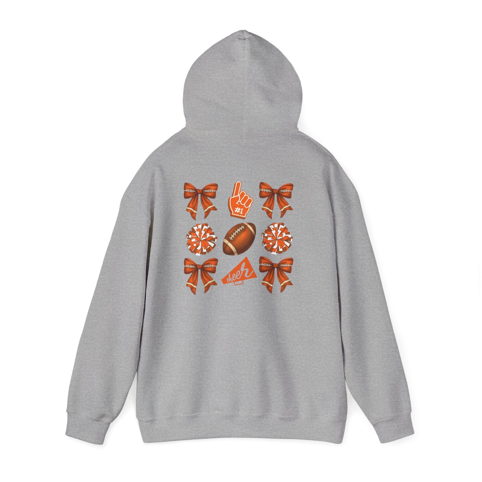 Orange Themed Game Day Hoodie: Perfect for Game Day, Sports Events, Team Spirit, Gift for Cheer Moms, Cozy & Stylish Sweatshirt