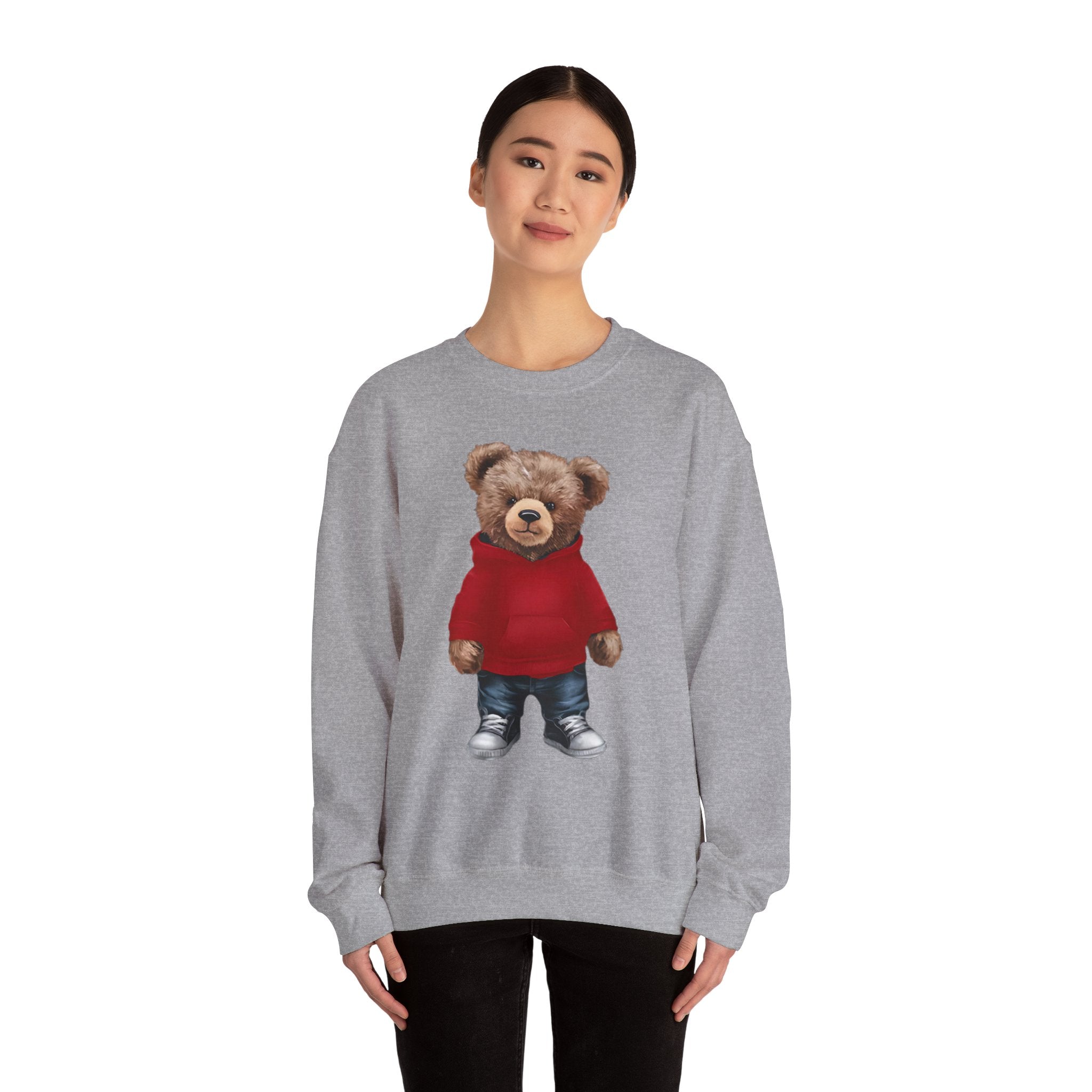 CUSTOMIZABLE: Cozy Bear Red Hoodie Sweatshirt Crewneck
