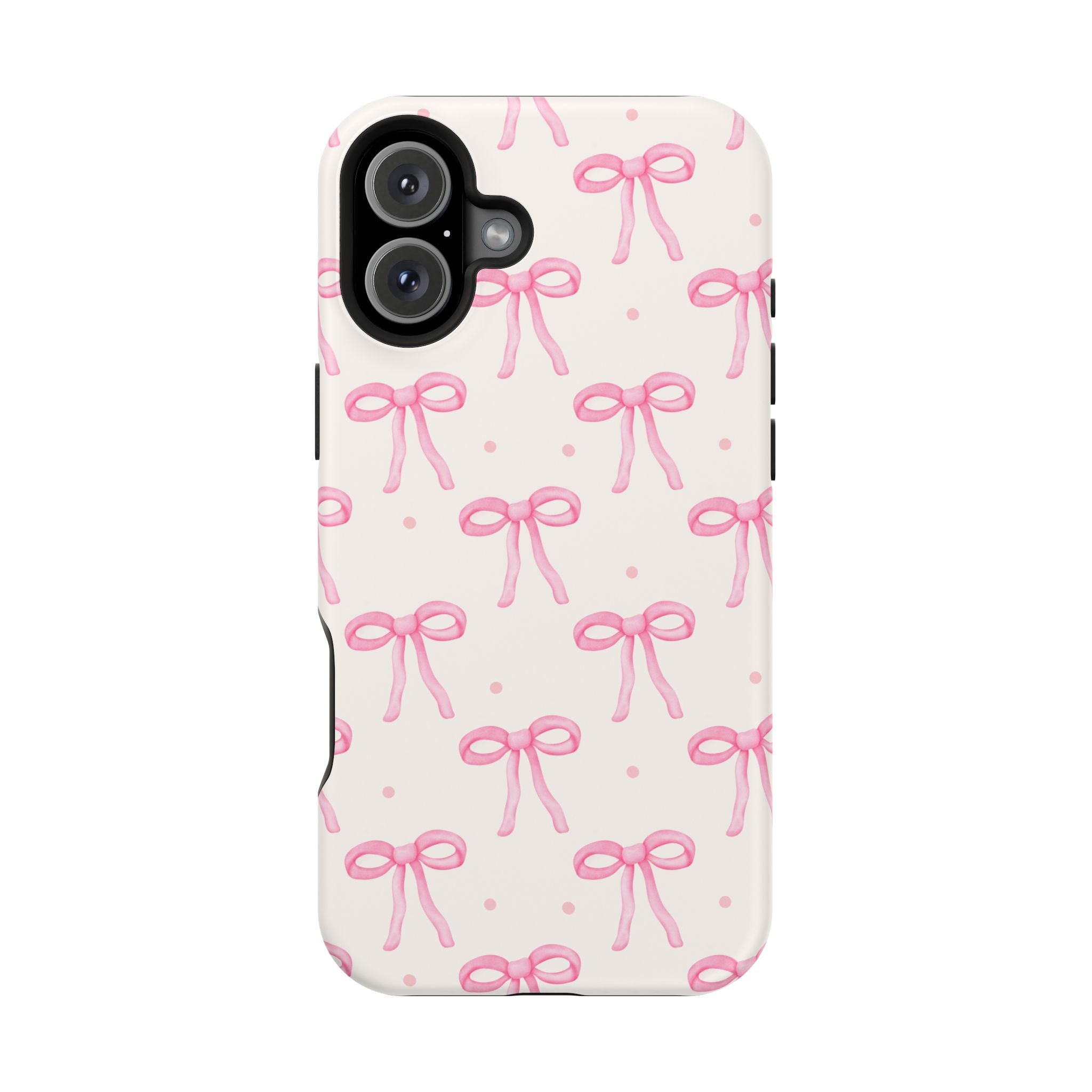Customizable: Cute Pink Bow Impact-Resistant Phone Case