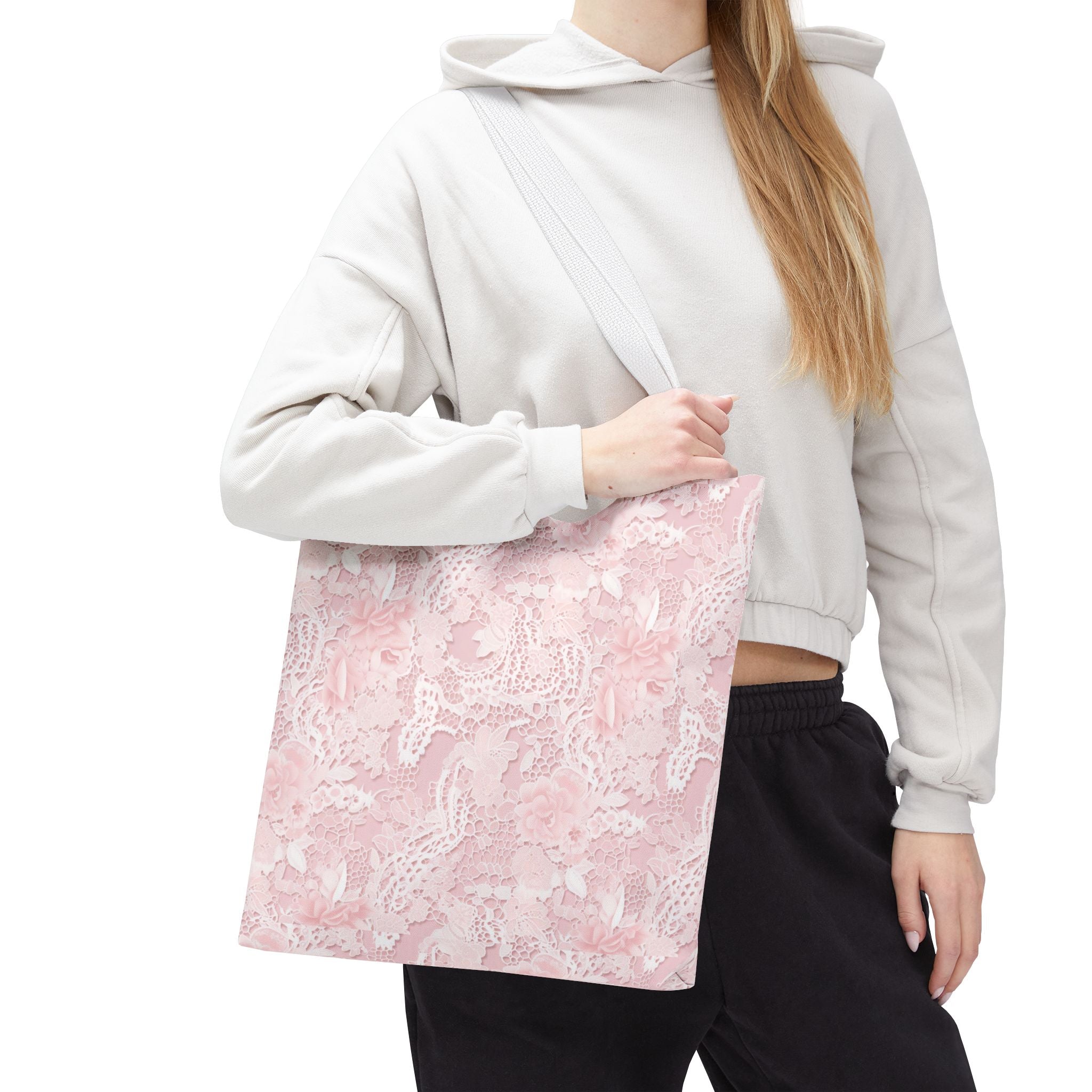 Chic Floral Tote Bag, Stylish Shopping Bag, Pink Floral Accessory, Perfect for Gifts, Sustainable Fashion