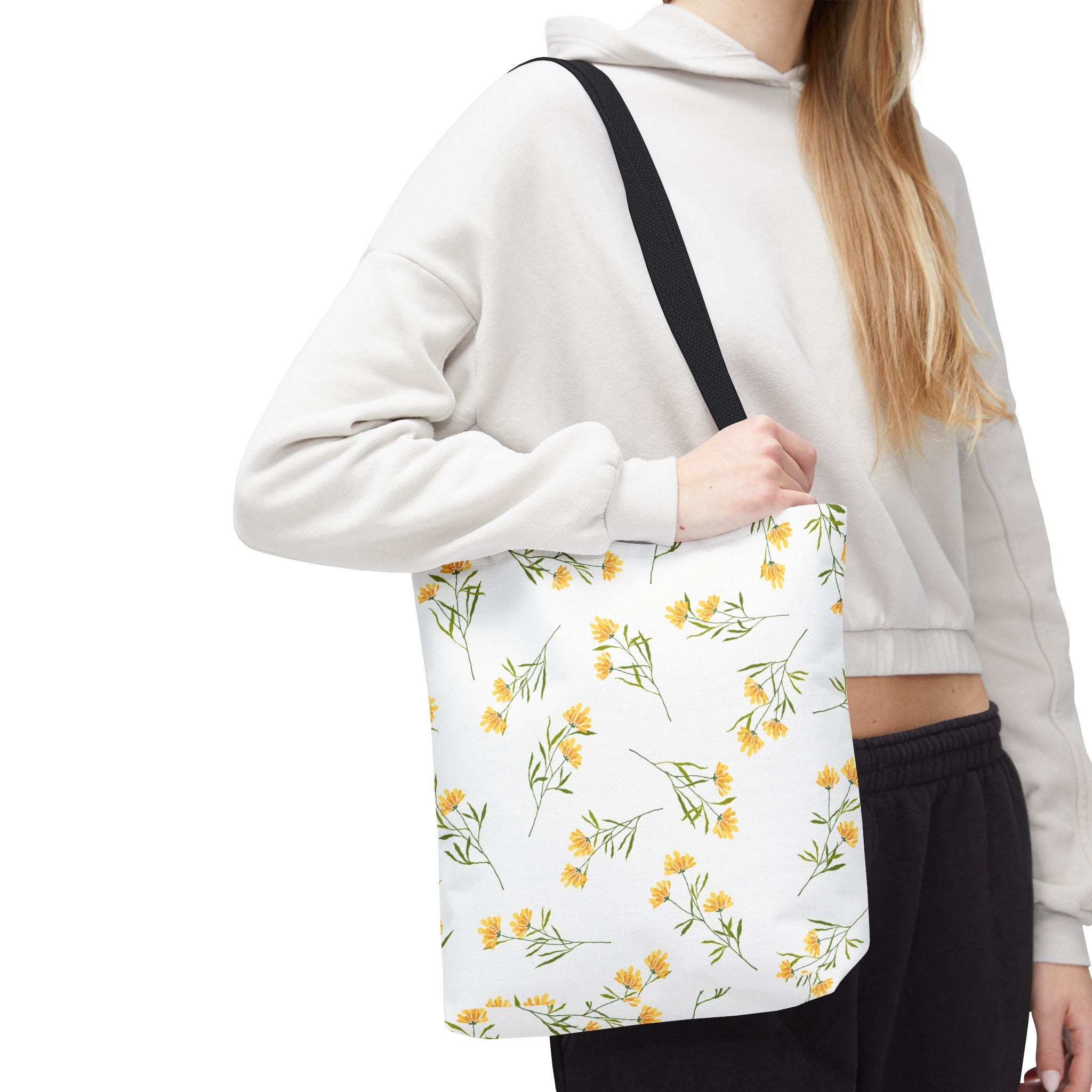 Customizable: Yellow Floral Tote Bag