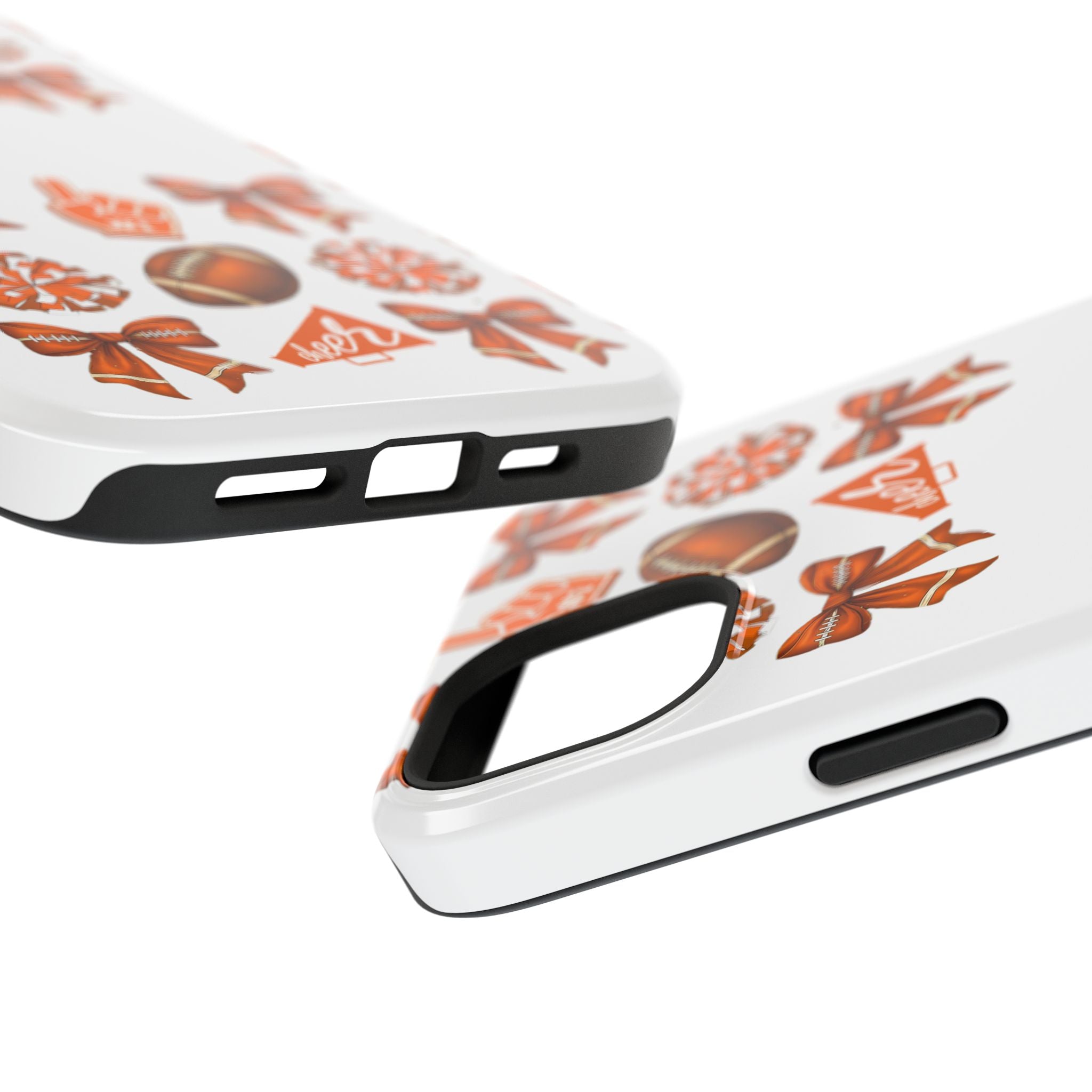 Customizable Orange-Themed Football Team Spirit Phone Case - Cheerful Accessories for Game Day, Unique Design for Fans, Sports Gift, Fall Celebrations, Team Pride