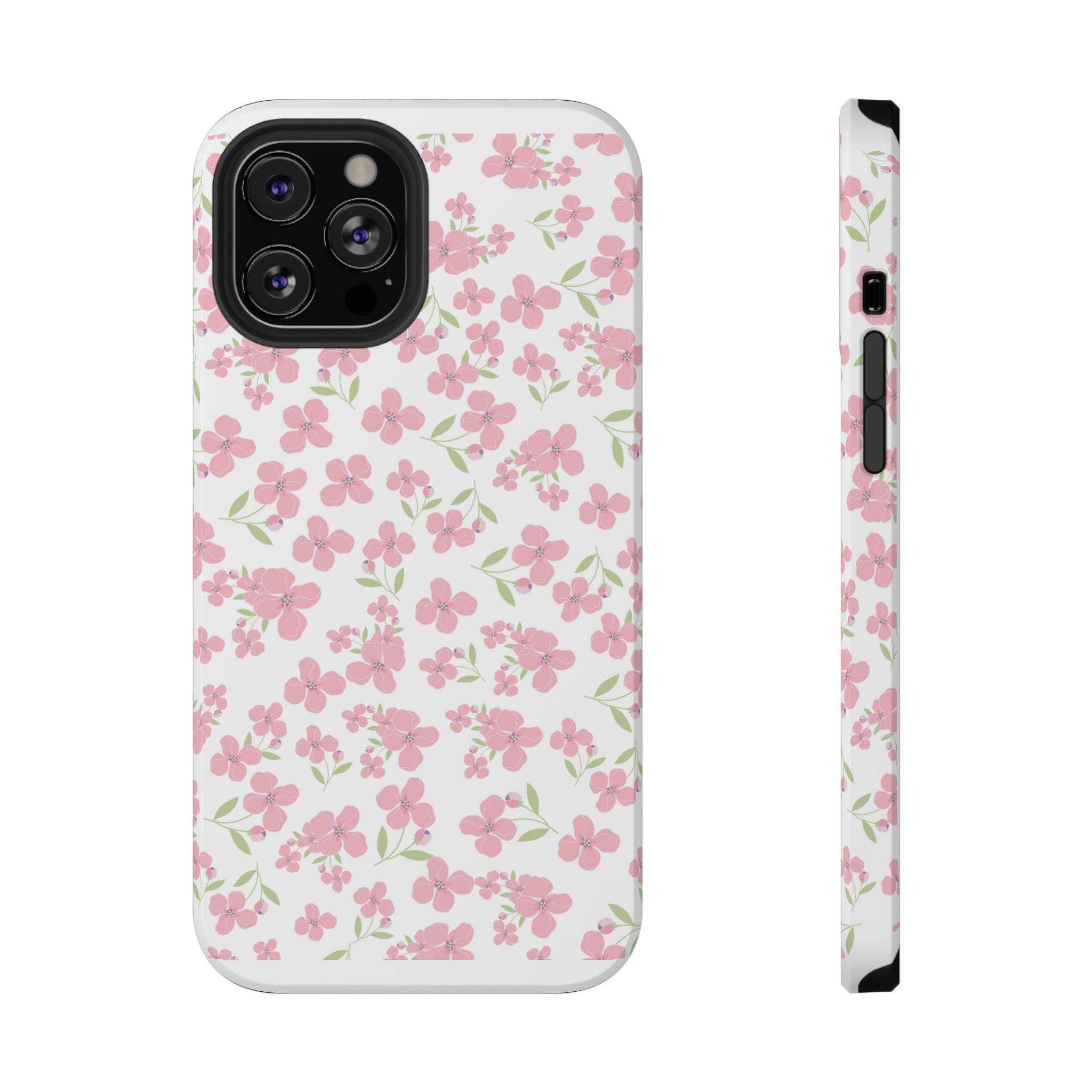 Customizable: Floral Impact-Resistant Phone Case