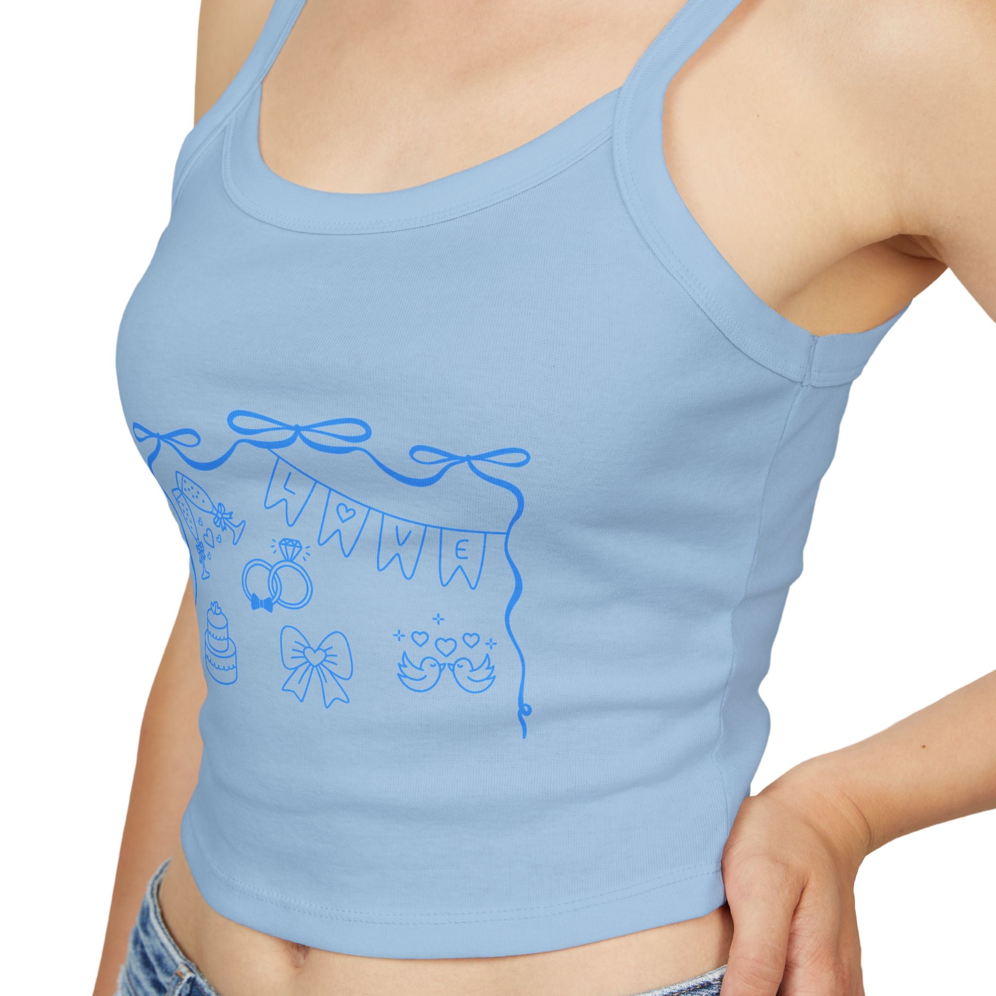 Customizable Women's Bachelorette/Bride Spaghetti Strap Tank Top