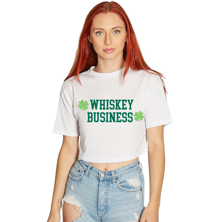 Whiskey Business Cropped Tee