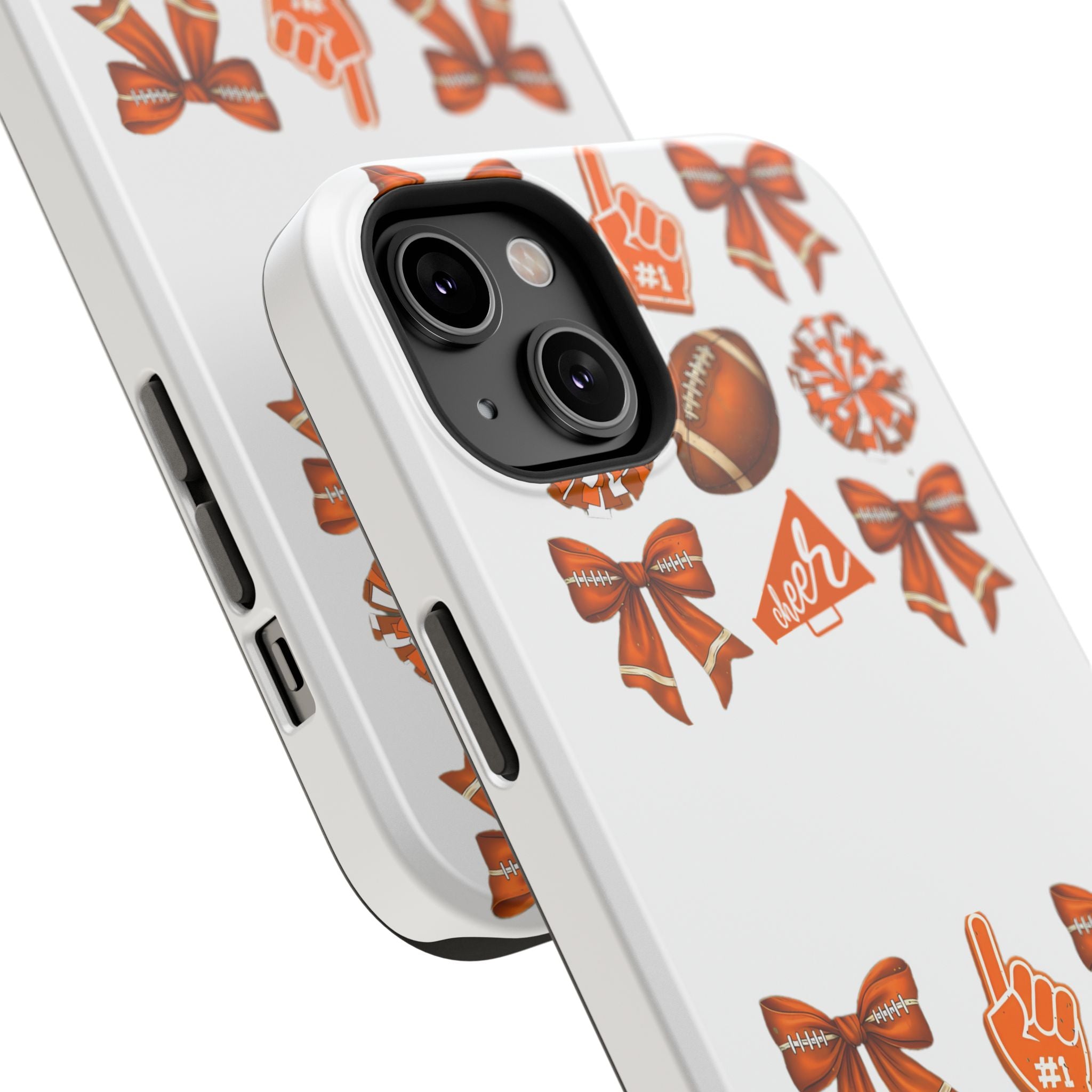Customizable Orange-Themed Football Team Spirit Phone Case - Cheerful Accessories for Game Day, Unique Design for Fans, Sports Gift, Fall Celebrations, Team Pride