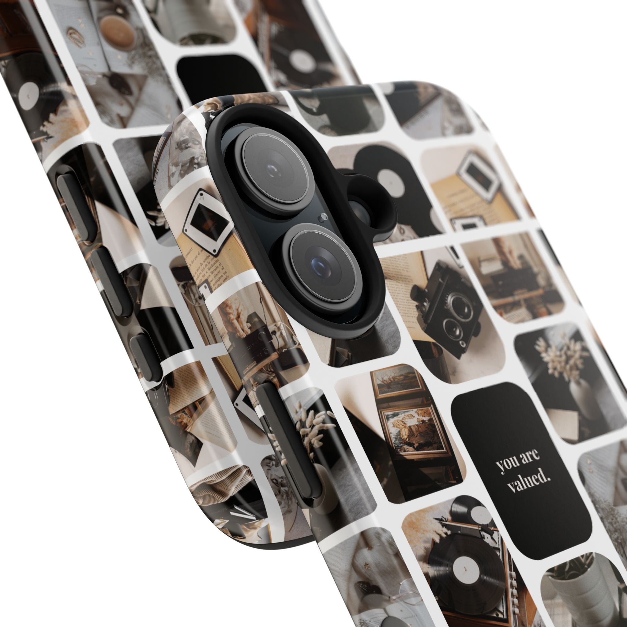 Retro Collage Phone Case - You Are Valued, Durable Protection for Your Device, Thoughtful Gift for Friends & Family, Perfect for Any [...]