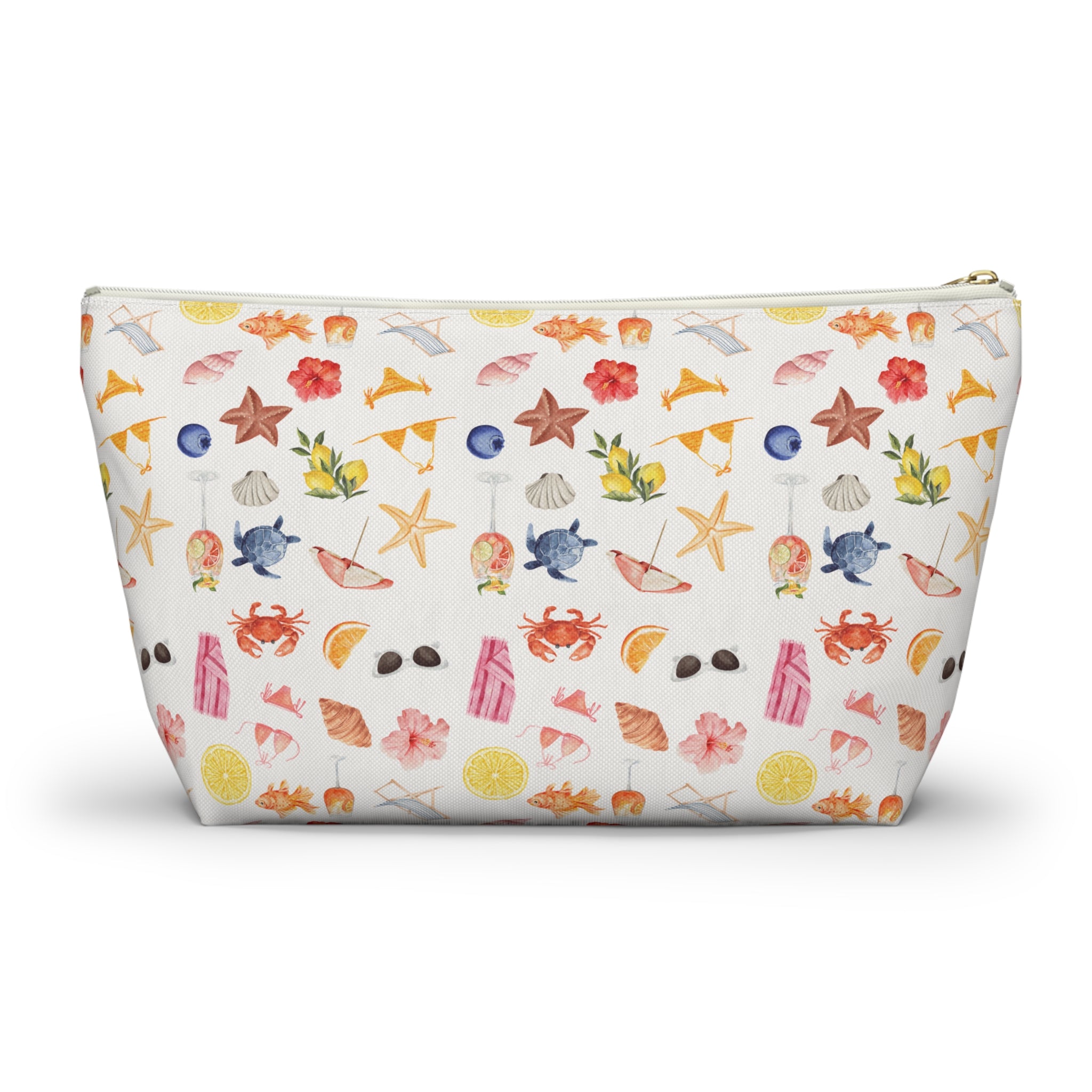 Customizable Beach-Themed Accessory/Makeup Pouch