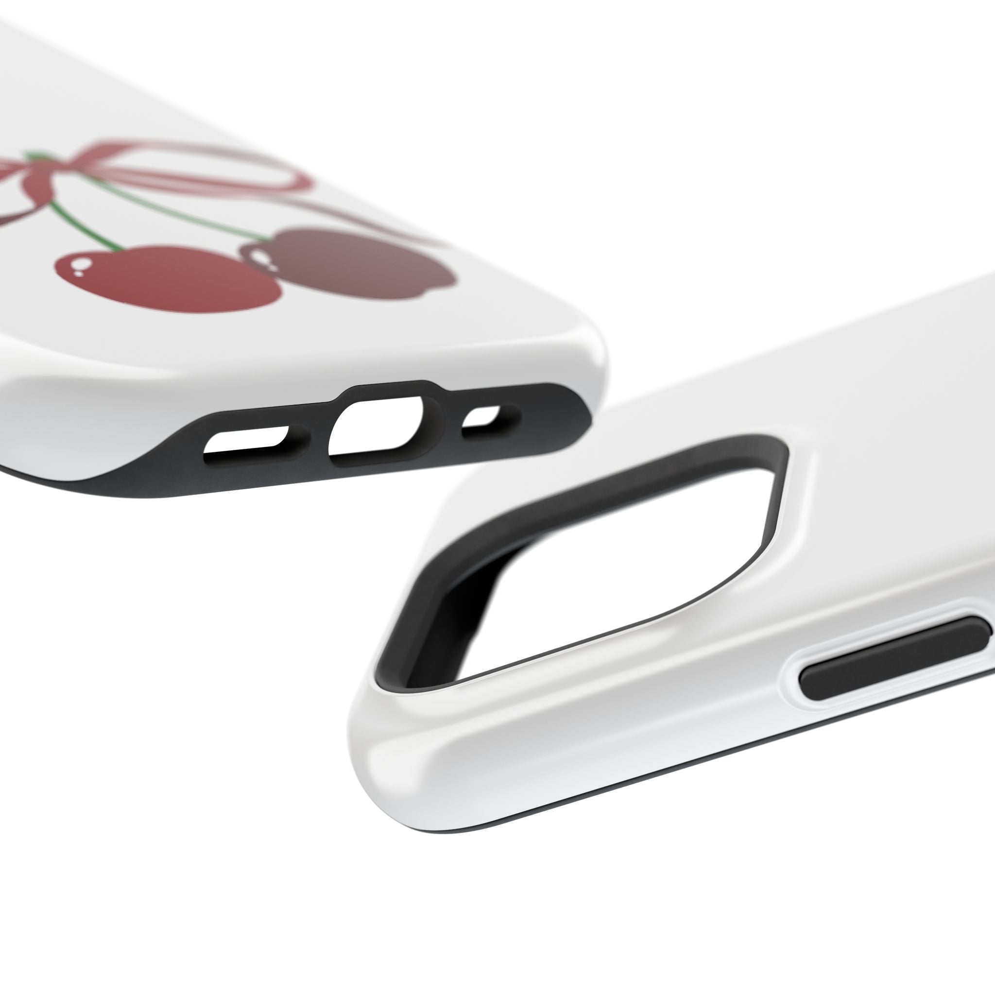 Customizable: Cherry Bow Impact-Resistant Case for Smartphones | Cute Phone Cover | Gift for Her | Cherry Lover's Accessory | Durable Phone Case