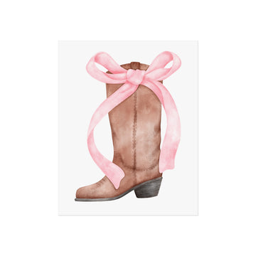 Cowgirl Coquette Bow Poster
