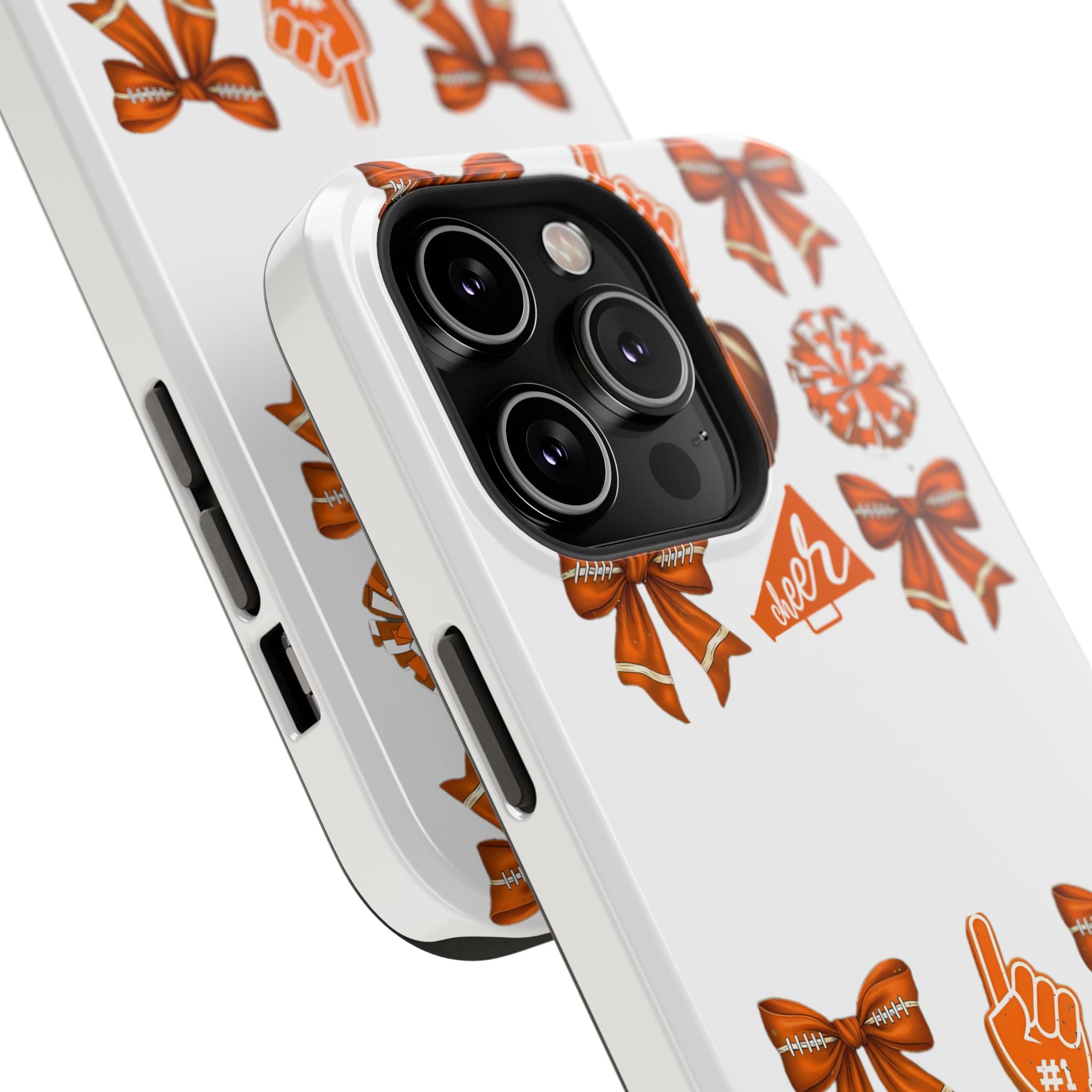 Customizable Orange-Themed Football Team Spirit Phone Case - Cheerful Accessories for Game Day, Unique Design for Fans, Sports Gift, Fall Celebrations, Team Pride