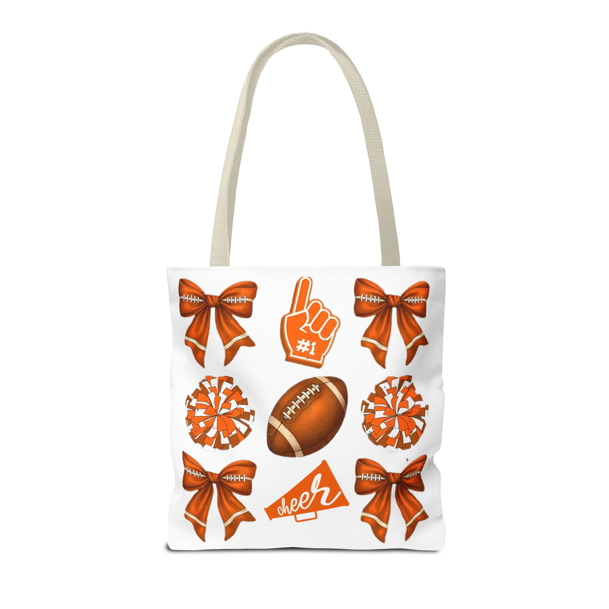 Orange Themed Game Day Tote Bag - College Commitment & Graduation Gift - School Pride Design