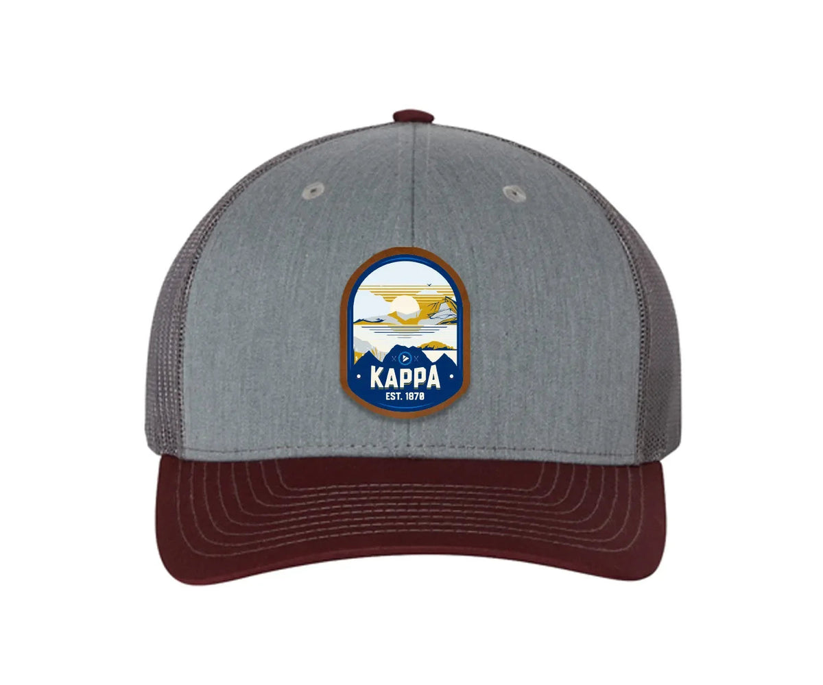 Kappa Kappa Gamma Richardson 112 UV Print Leatherette Patch Trucker Hat - Ventura