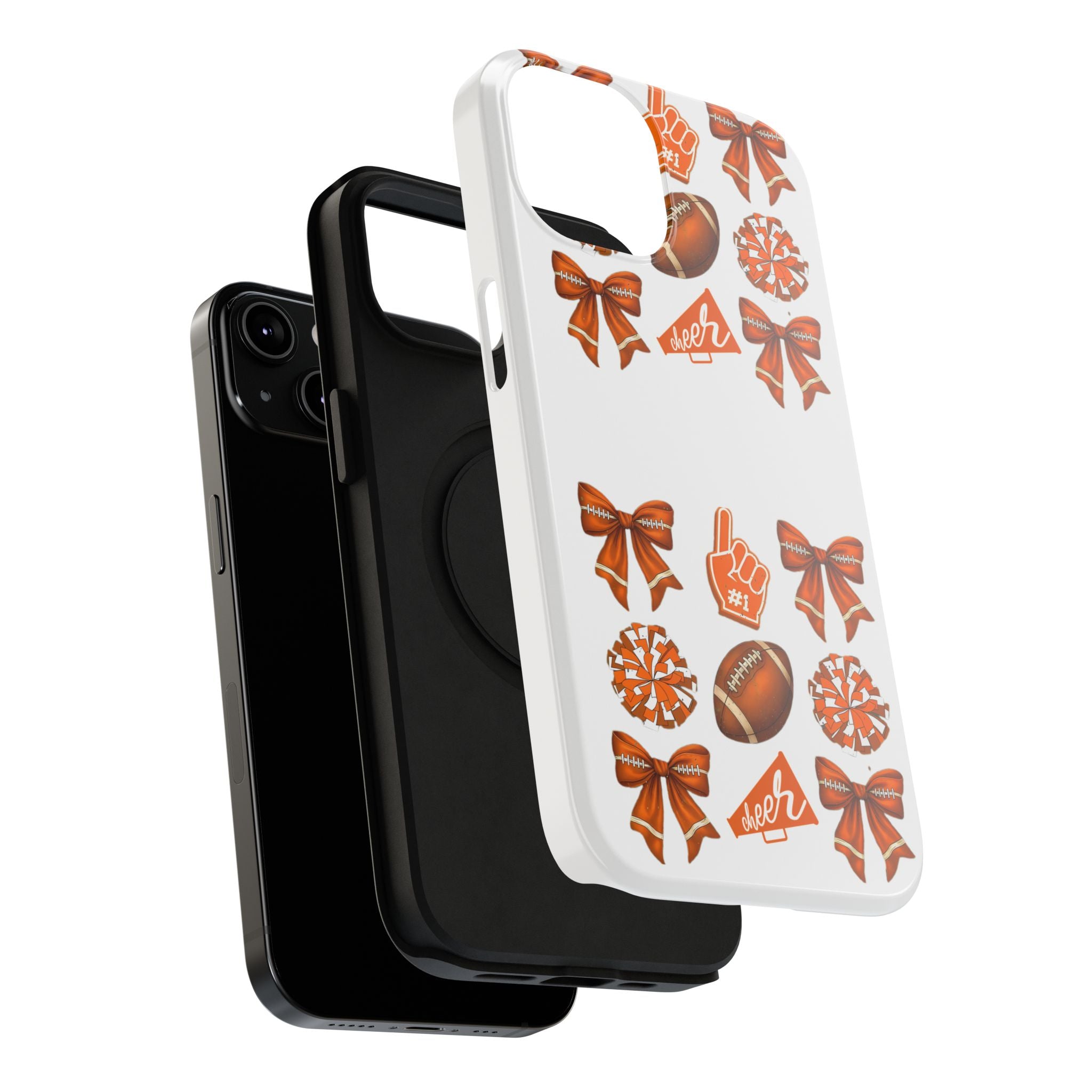 Customizable Orange-Themed Football Team Spirit Phone Case - Cheerful Accessories for Game Day, Unique Design for Fans, Sports Gift, Fall Celebrations, Team Pride