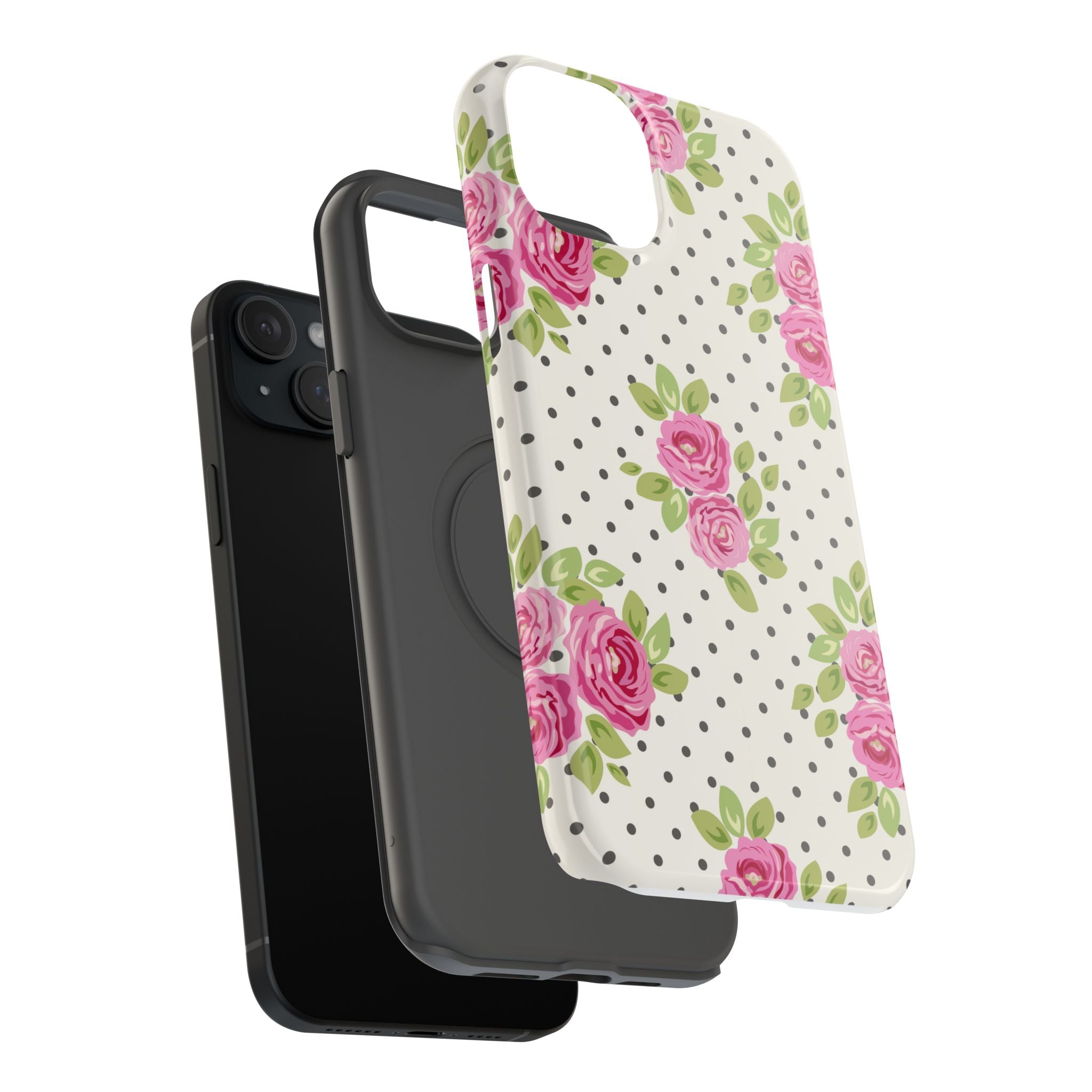 Customizable: Floral Polka Dot Phone Case