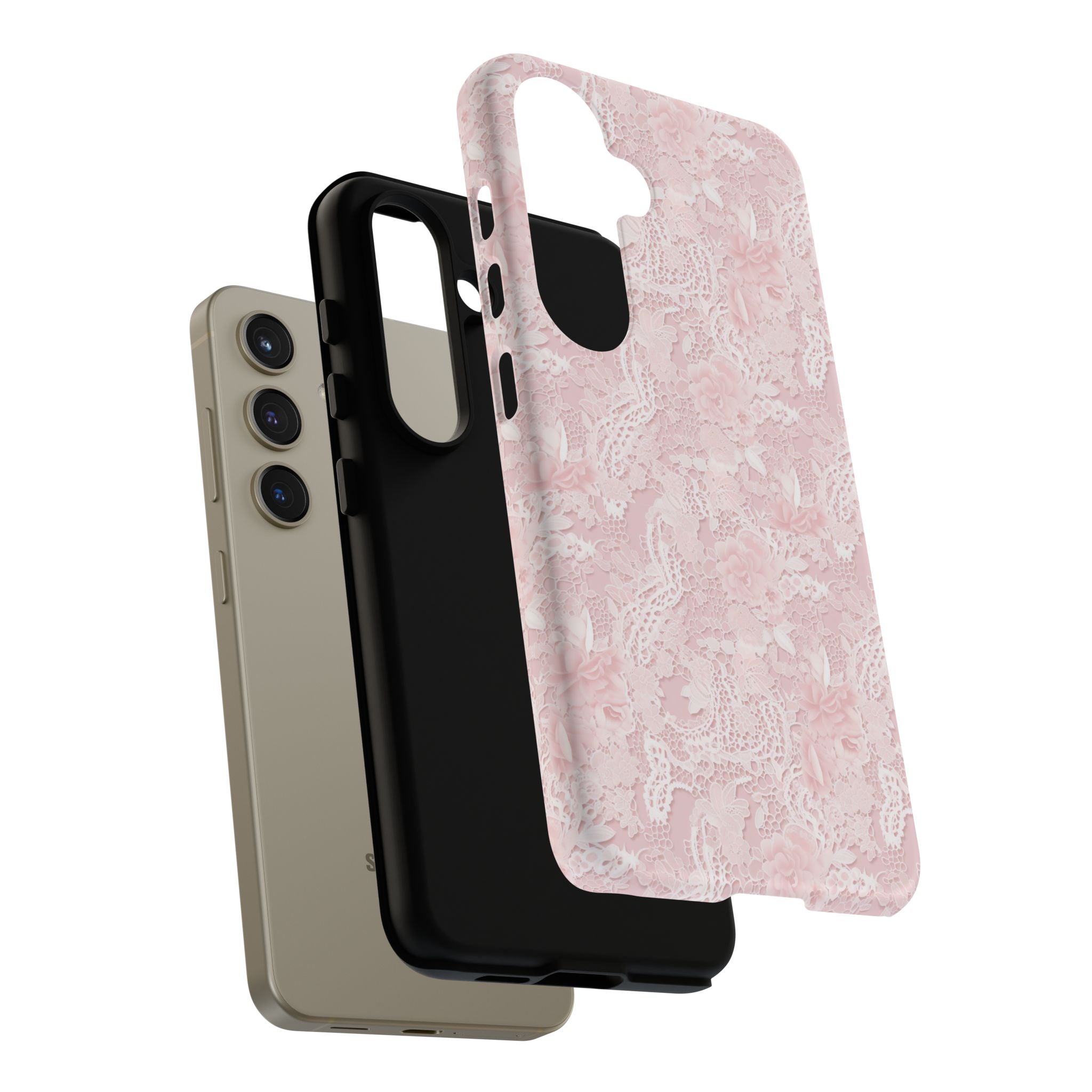 Customizable: Pink Floral Phone Case, Stylish Tough Cases, Unique Gift for Her, Cute Phone Accessories, Floral Tech Cover