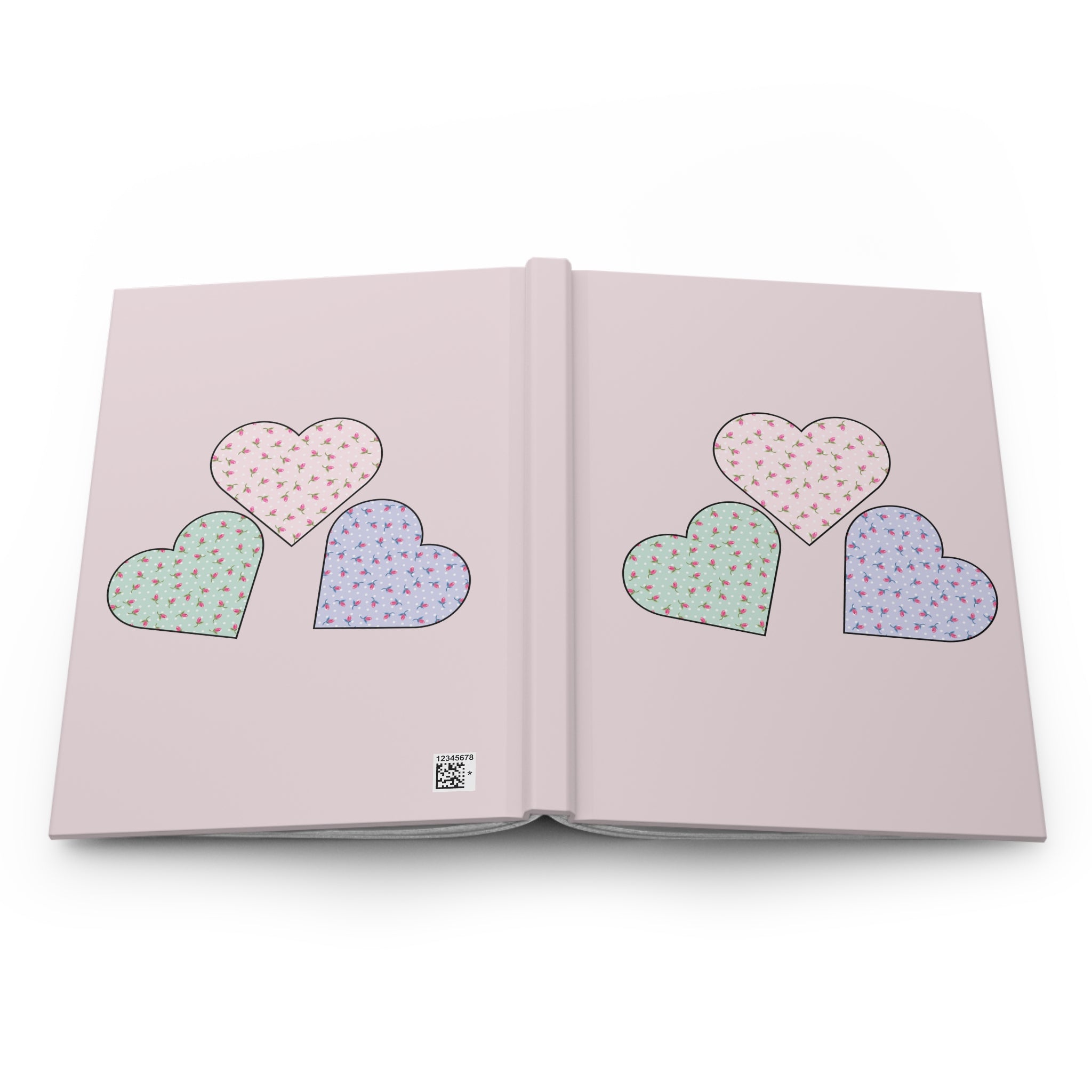 Customizable Charming Heart-Themed Hardcover Journal - Perfect for Stationery Lovers, Gift for Friends, Creative Writing, Journaling