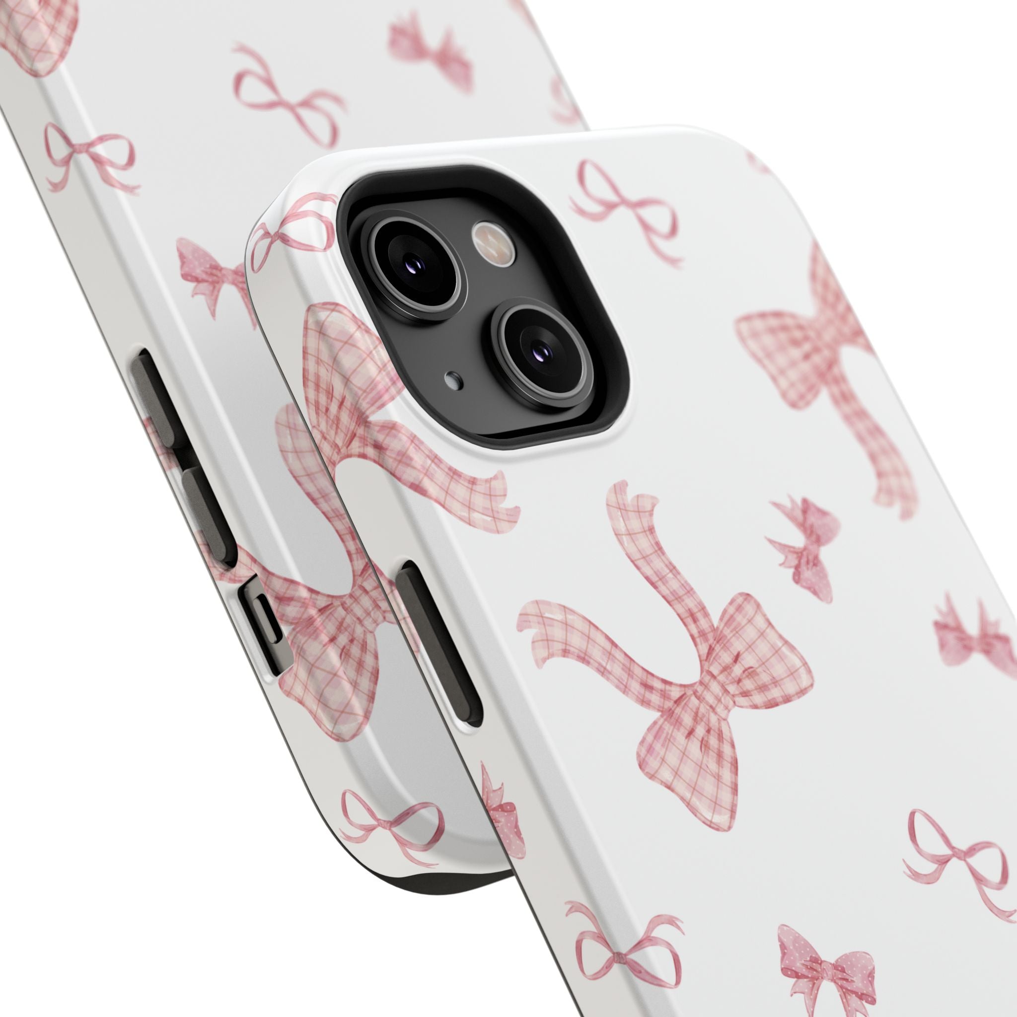 Customizable: Gingham Chic Bow Pattern Phone Case
