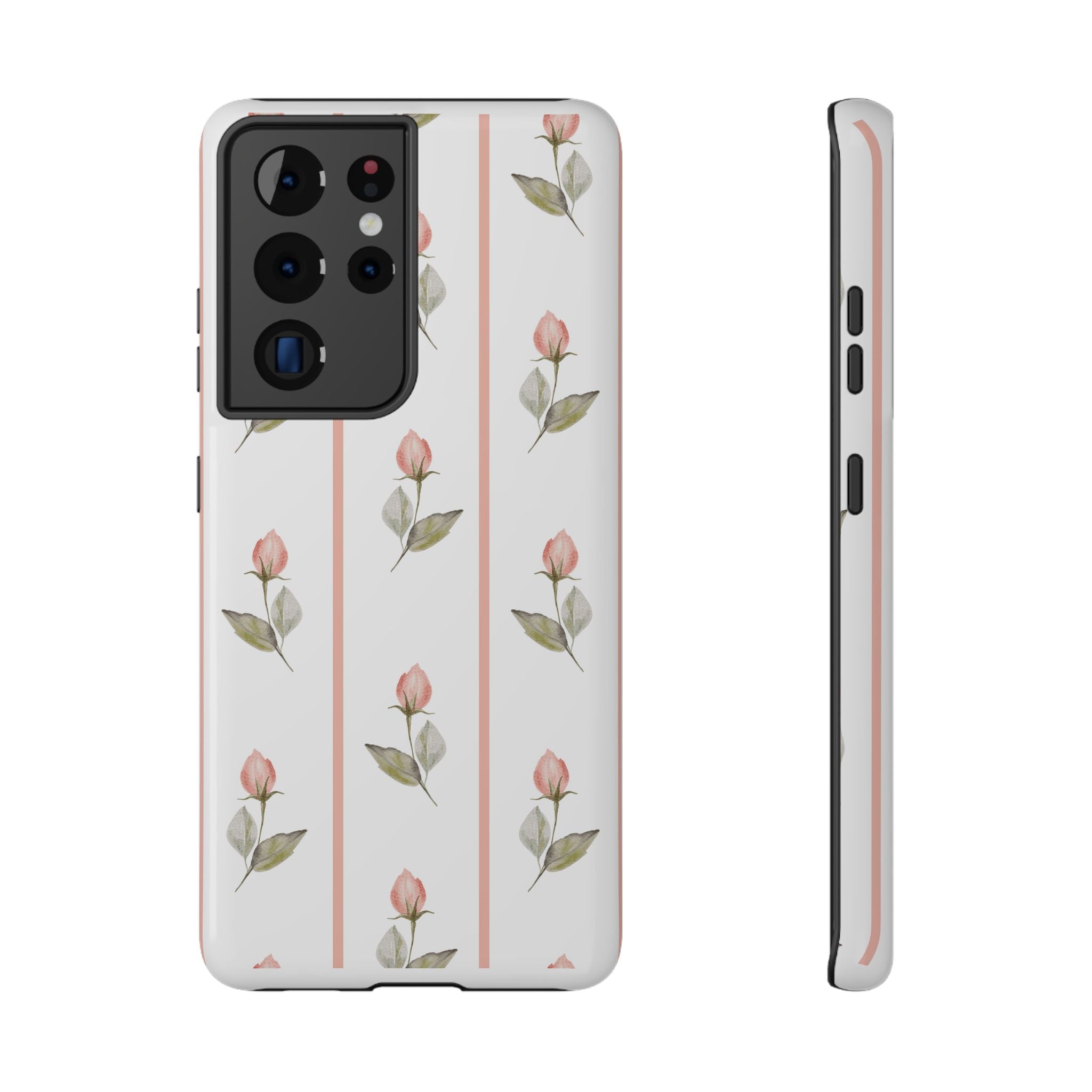 Customizable: Floral Impact-Resistant Phone Case, Chic Phone Cover