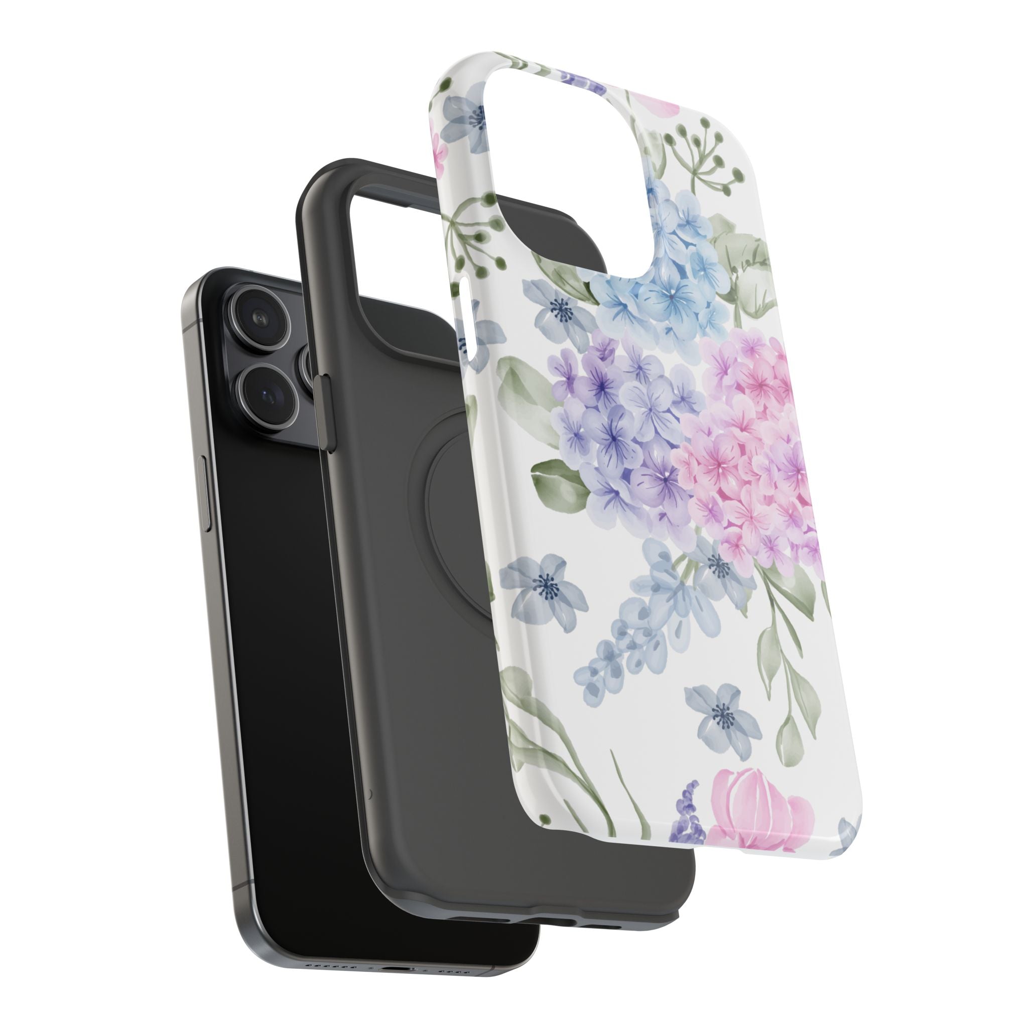 Customizable: Floral Hydrangea Impact-Resistant Phone Case