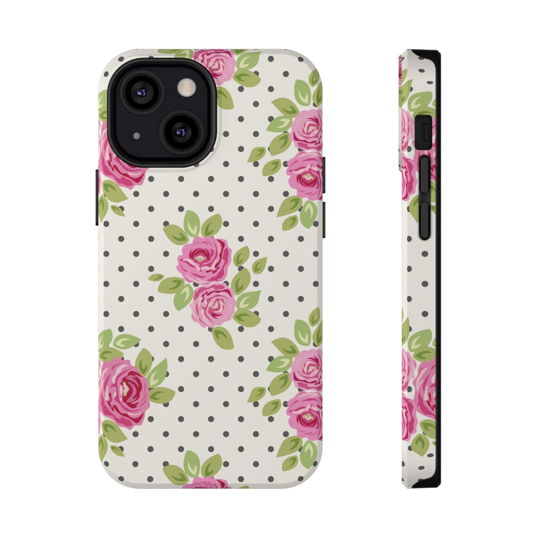 Customizable: Floral Polka Dot Phone Case