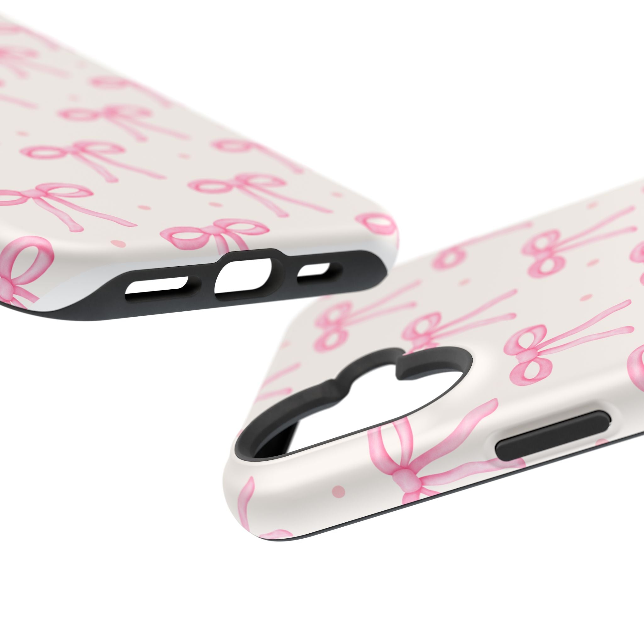 Customizable: Cute Pink Bow Impact-Resistant Phone Case