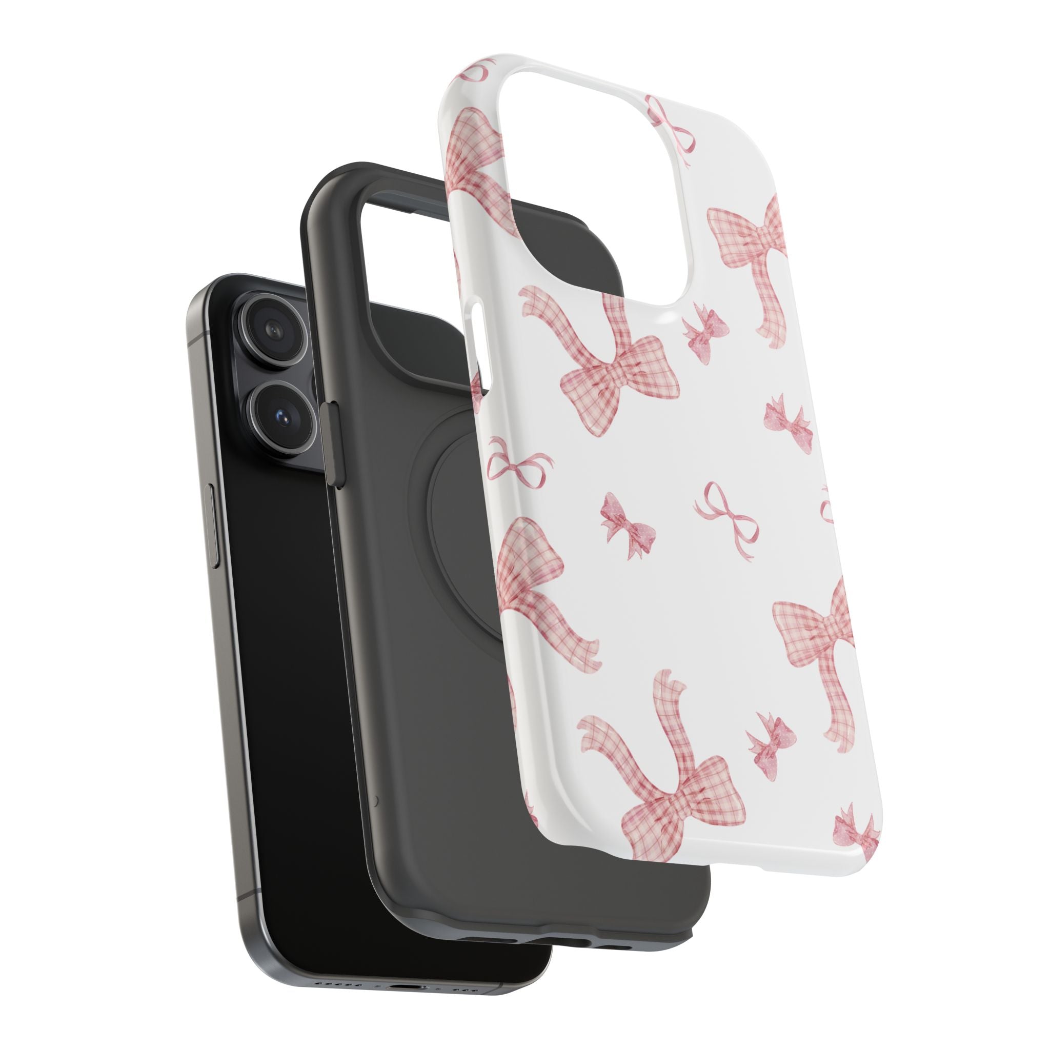 Customizable: Gingham Chic Bow Pattern Phone Case