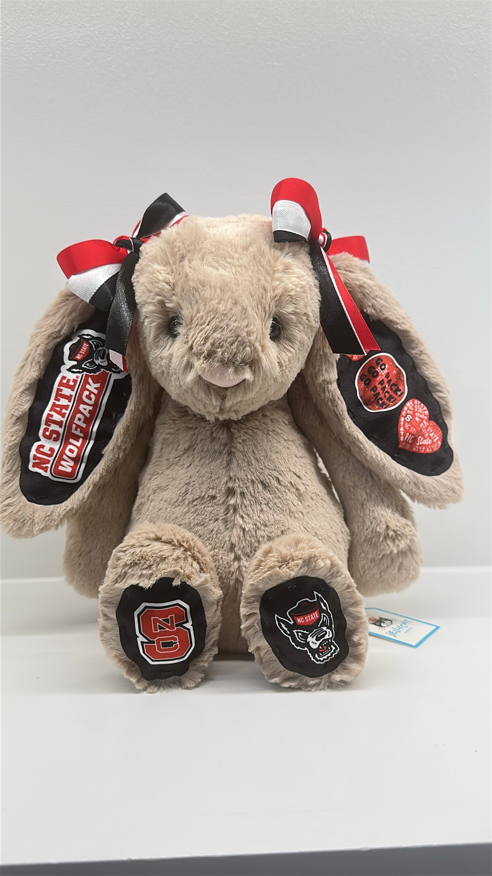 North Carolina State (NC State) Custom College Jellycat Bashful Bunny