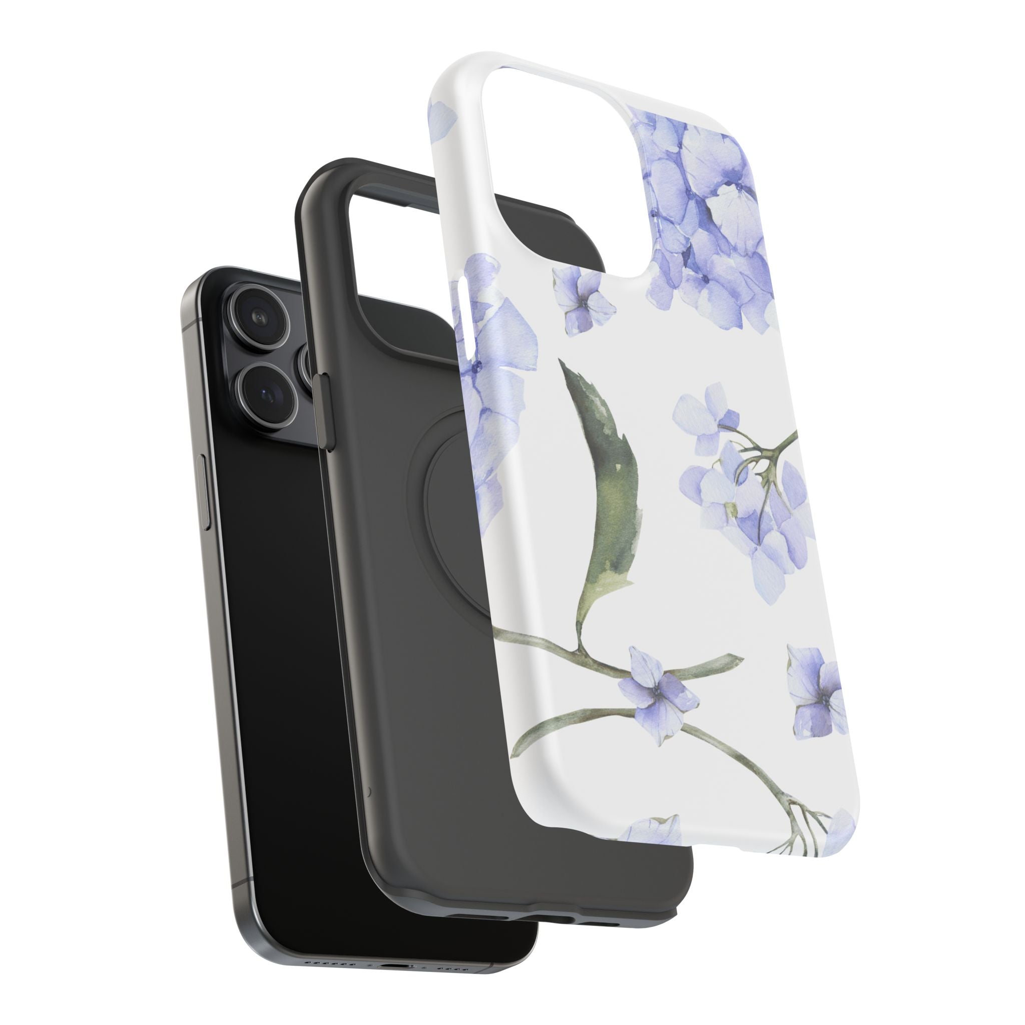 Customizable: Floral Purple Hydrangea Impact-Resistant Phone Case