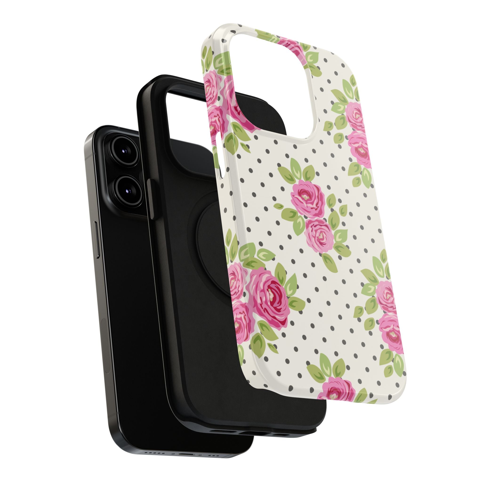 Customizable: Floral Polka Dot Phone Case