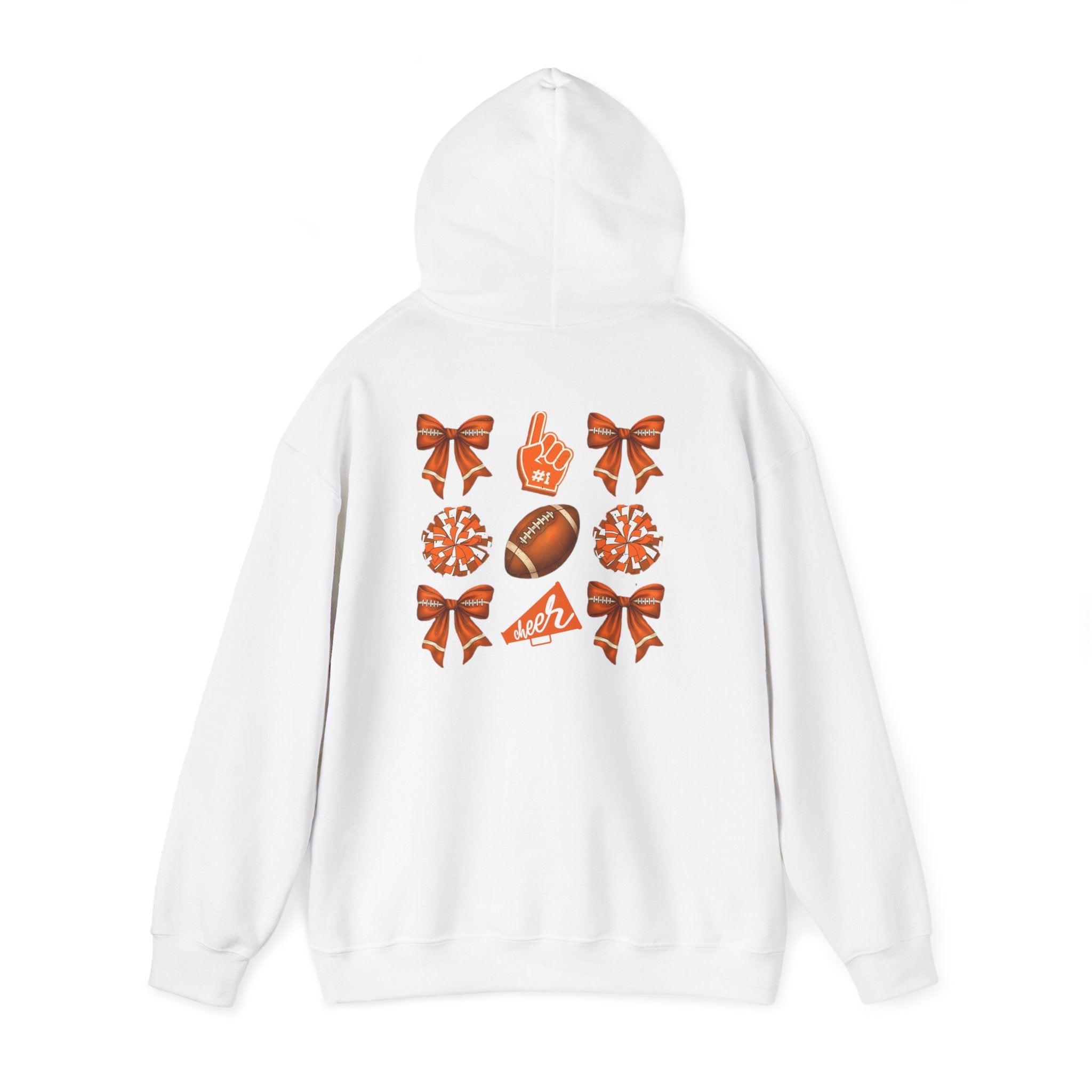 Orange Themed Game Day Hoodie: Perfect for Game Day, Sports Events, Team Spirit, Gift for Cheer Moms, Cozy & Stylish Sweatshirt