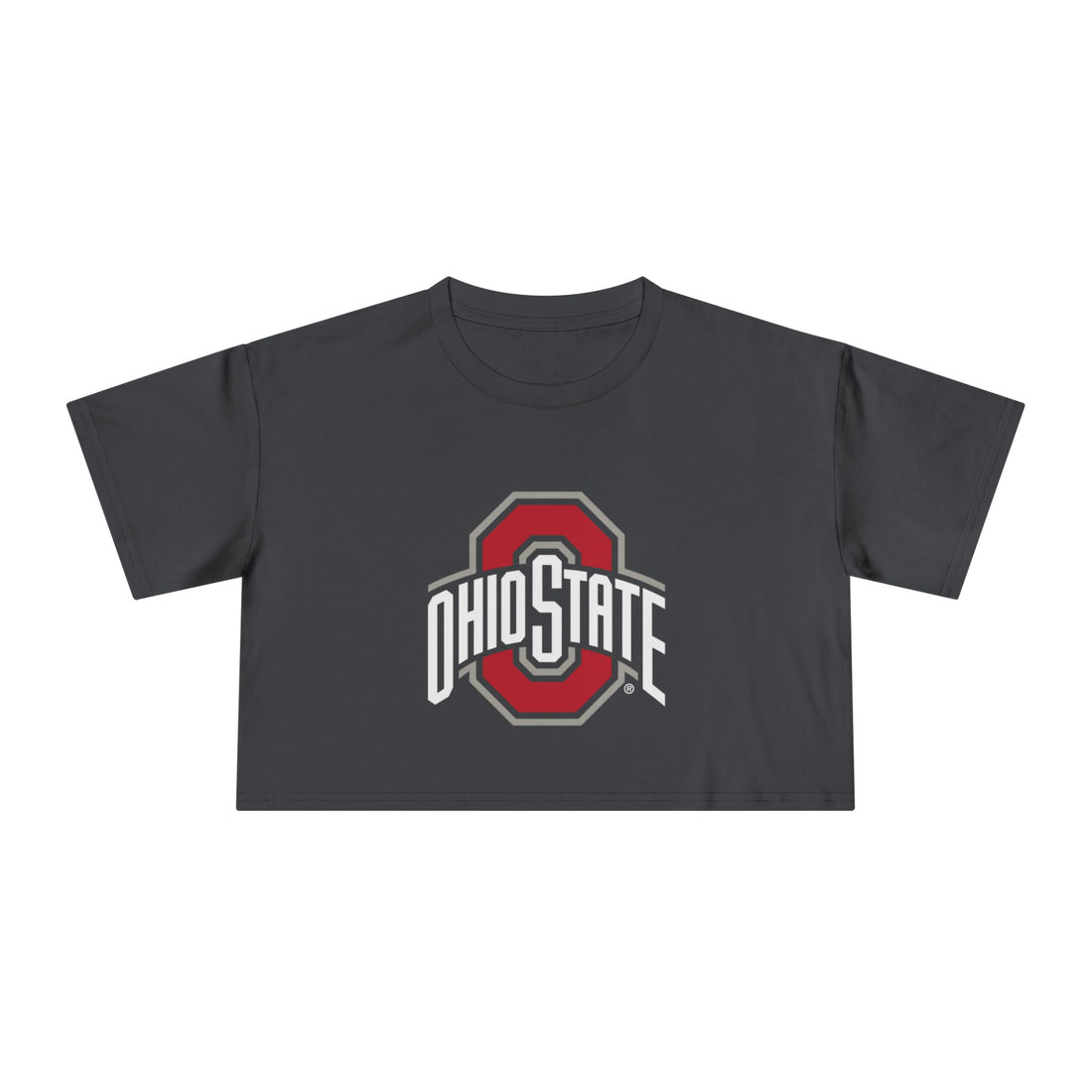 Ohio State Women's Crop Tee, Trendy College Apparel, Casual Wear, Game Day Top