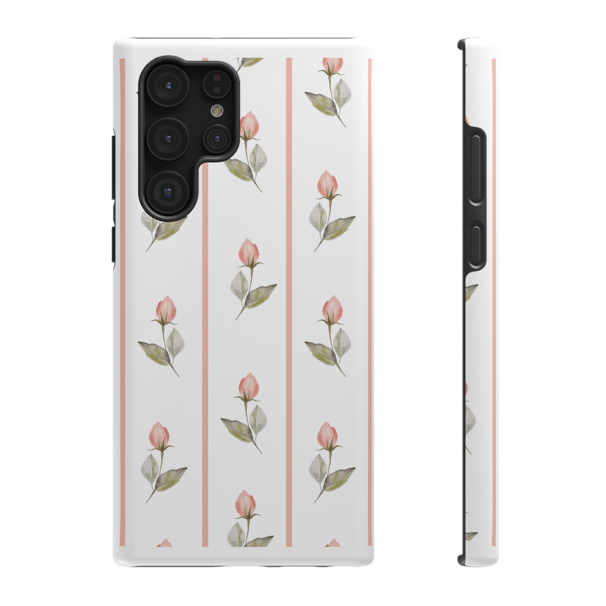 Customizable: Floral Impact-Resistant Phone Case, Chic Phone Cover