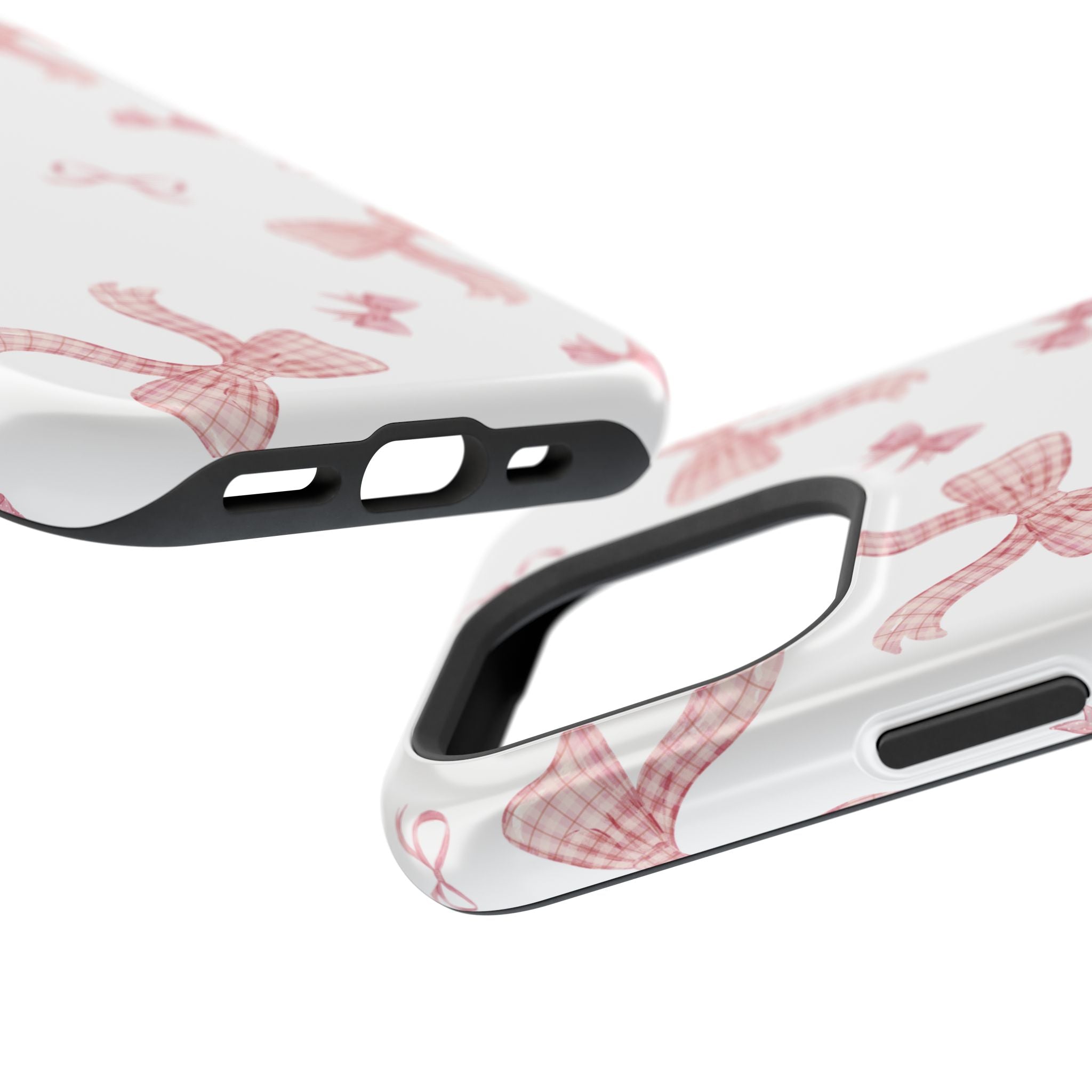 Customizable: Gingham Chic Bow Pattern Phone Case