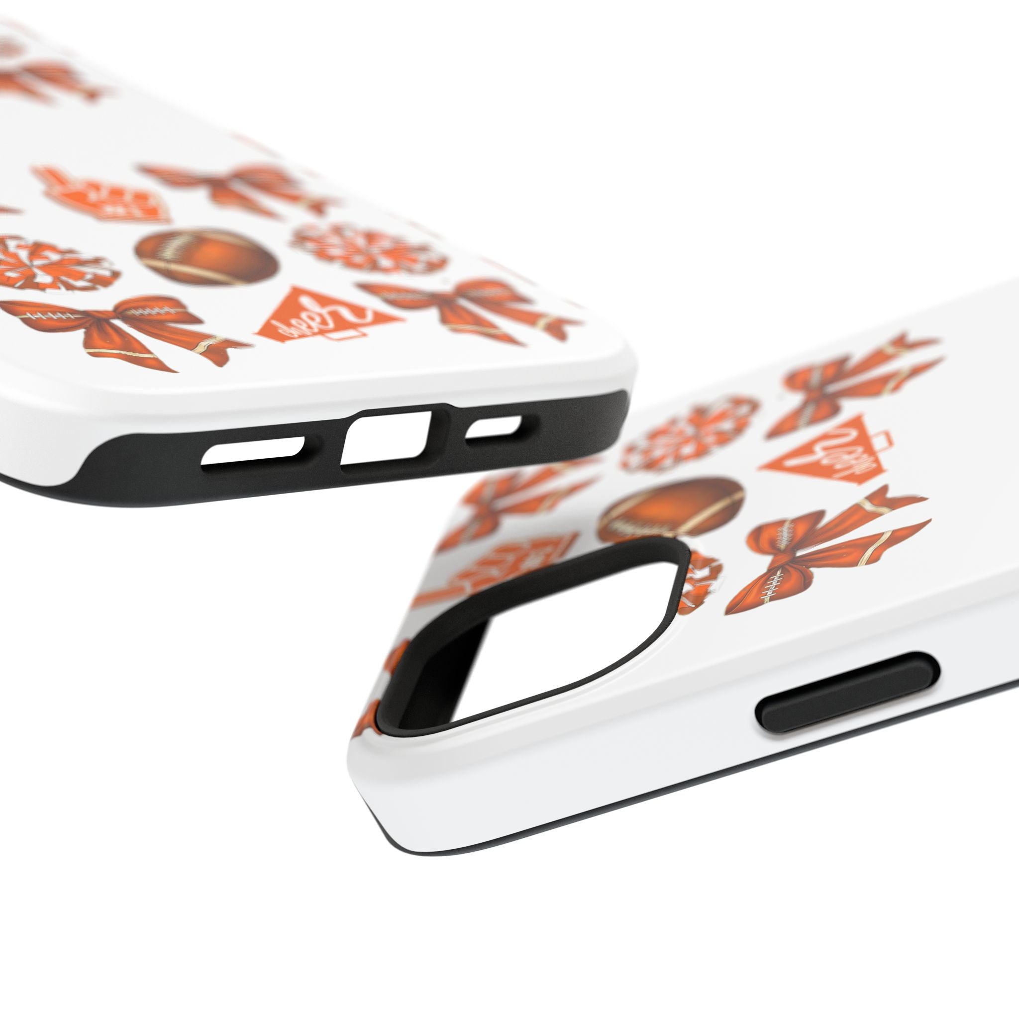 Customizable Orange-Themed Football Team Spirit Phone Case - Cheerful Accessories for Game Day, Unique Design for Fans, Sports Gift, Fall Celebrations, Team Pride