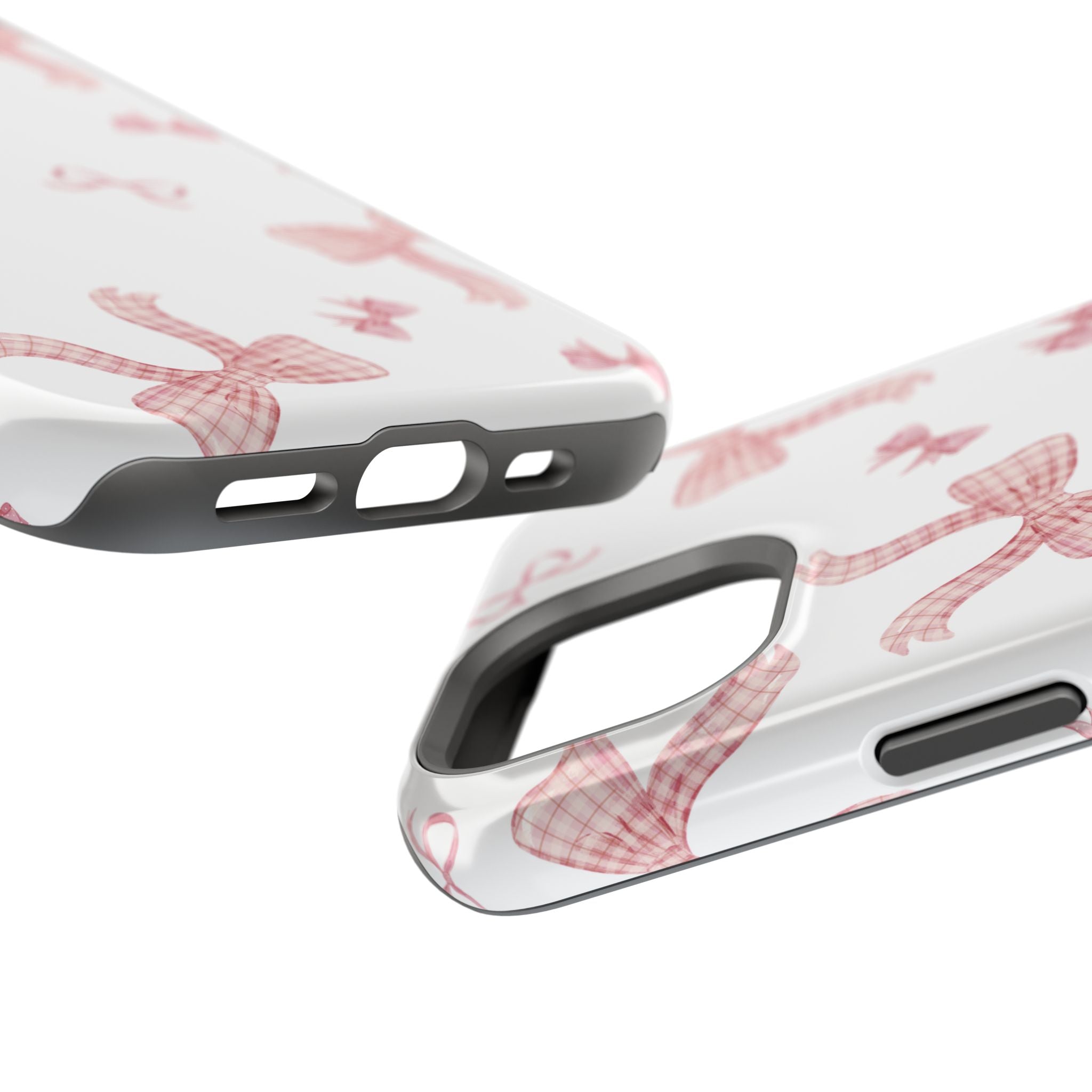 Customizable: Gingham Chic Bow Pattern Phone Case