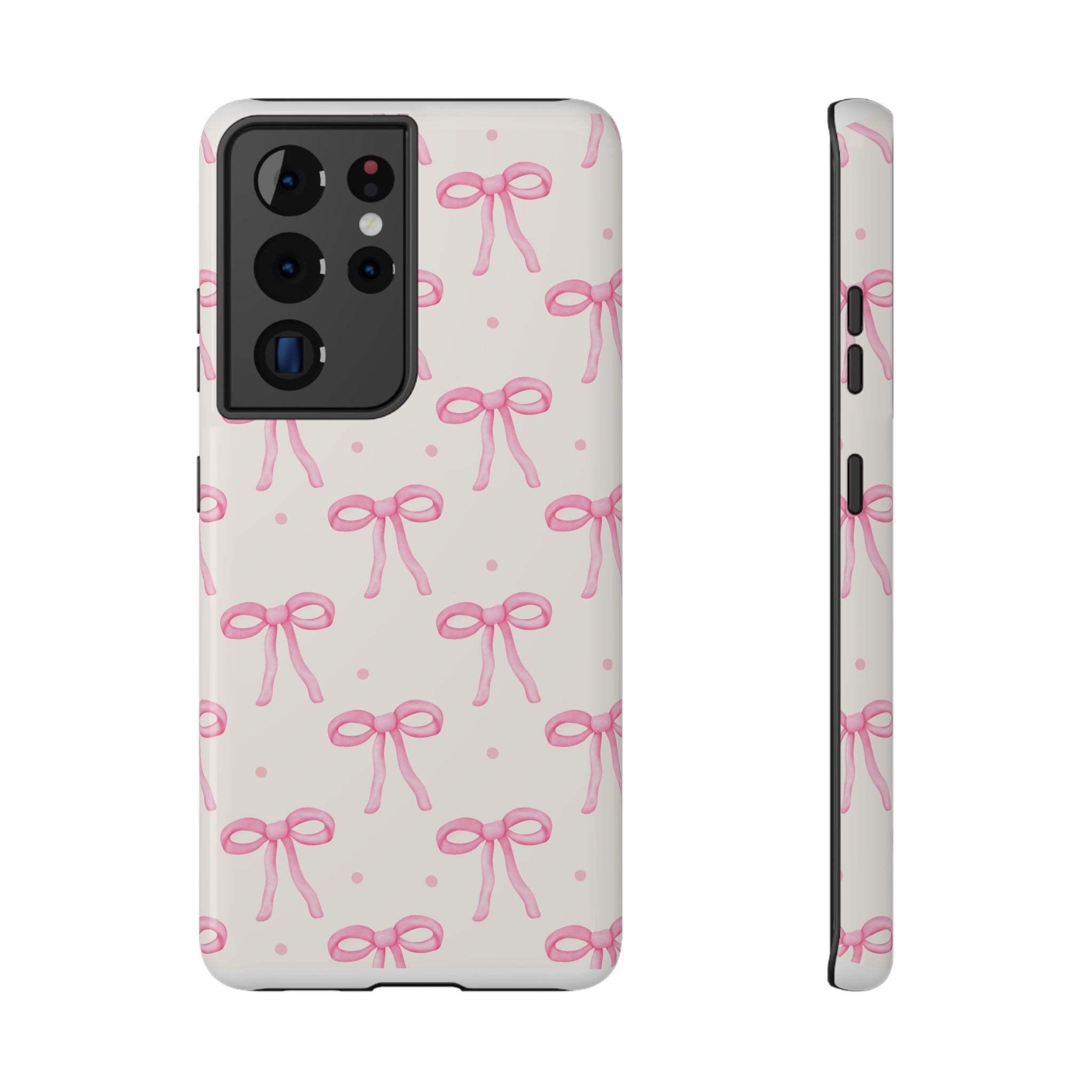 Customizable: Cute Pink Bow Impact-Resistant Phone Case