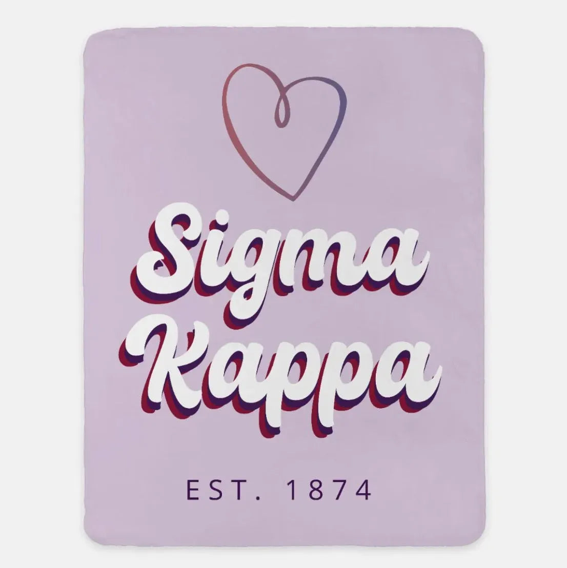 Sigma Kappa XL 60x80 Retro Sherpa Throw Blanket
