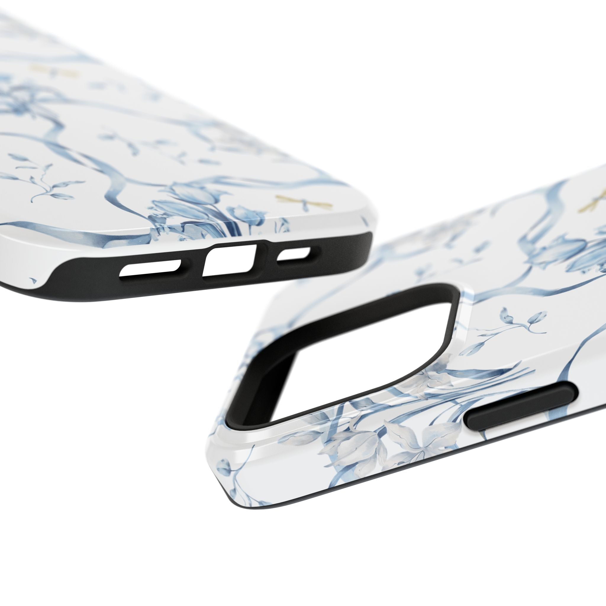 Customizable: Blue Floral-Inspired Phone Case