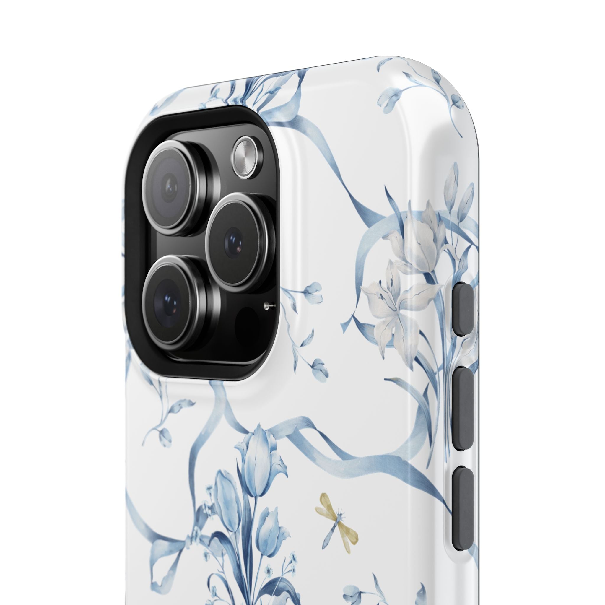 Customizable: Blue Floral-Inspired Phone Case